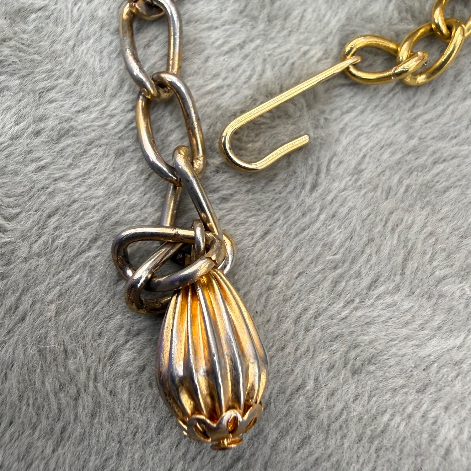 Vintage Necklace Gold Tone Choker Adjustable 16”