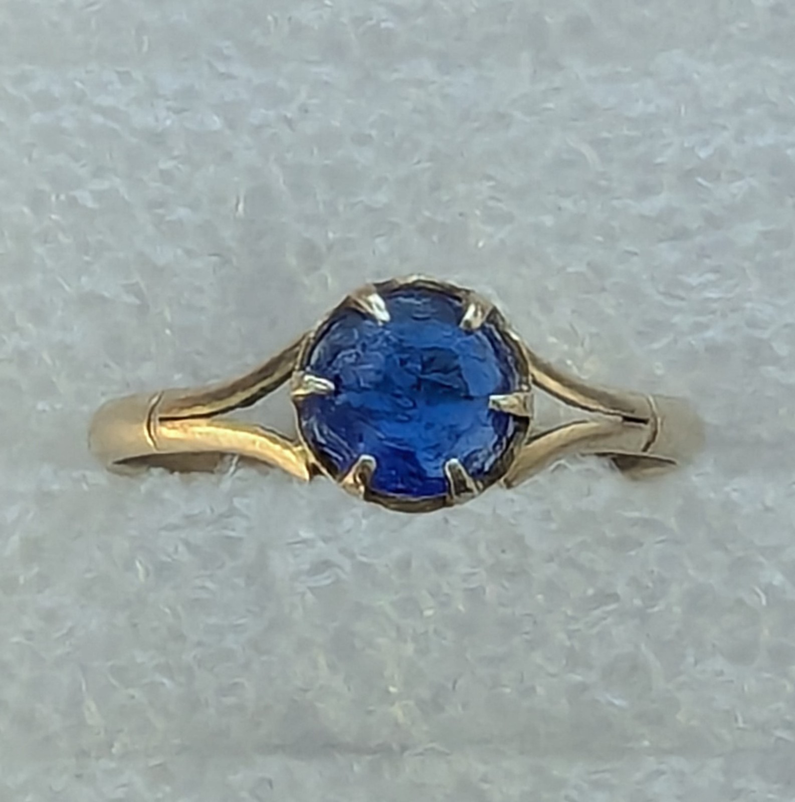 Vintage Soviet USSR ring sterling silver 875 ⭐ Size 10.5 Weight 1.63 g Blue gem.