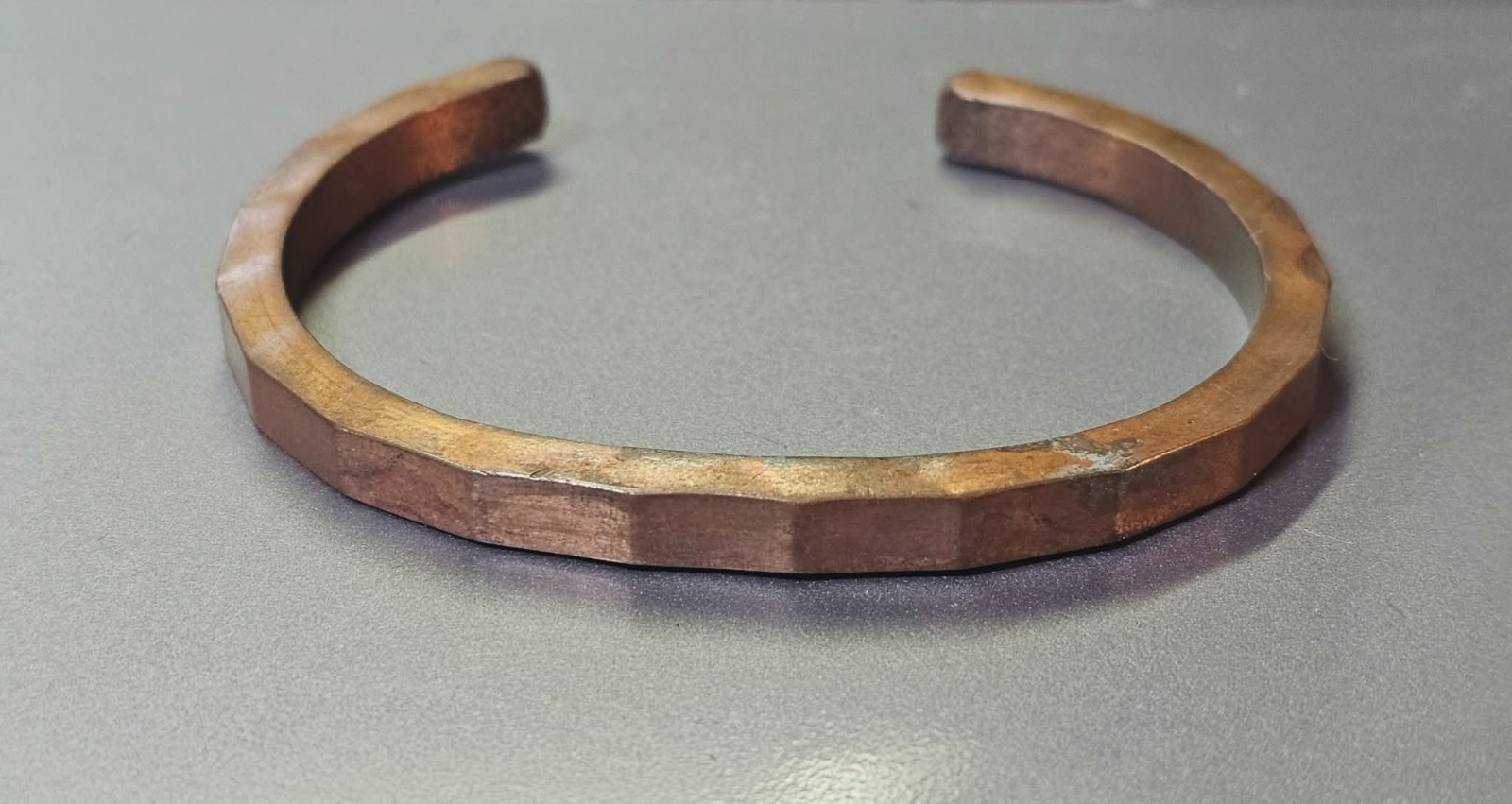 vtg Copper Cuff Bracelet 6 1/2in – Solid- Heavy 24g- S10- READ