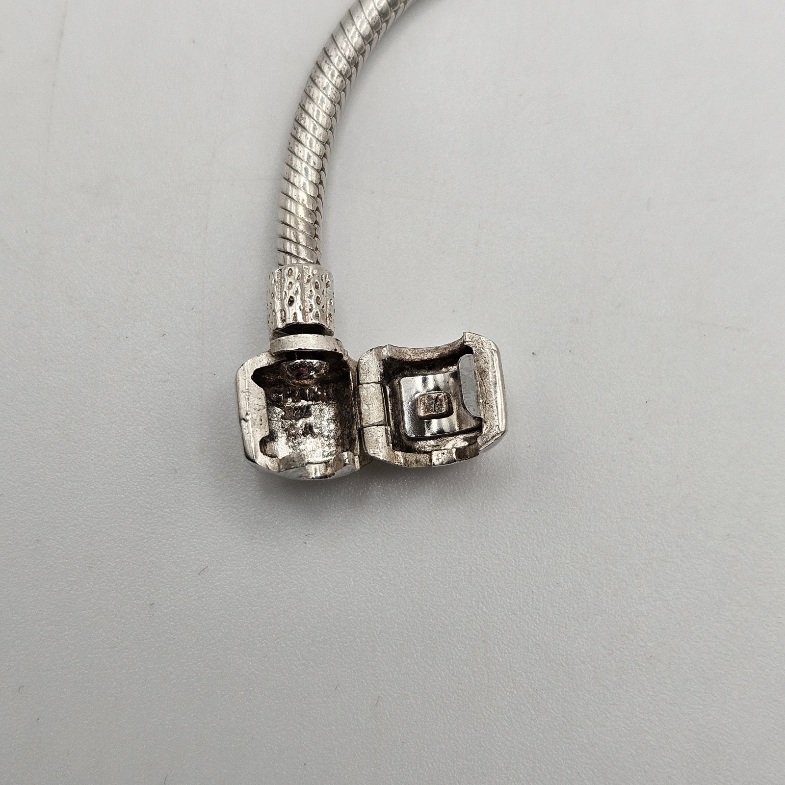 VTG Sterling Silver – CHAMILIA Snake Chain 7.5” Starter Charm Bracelet