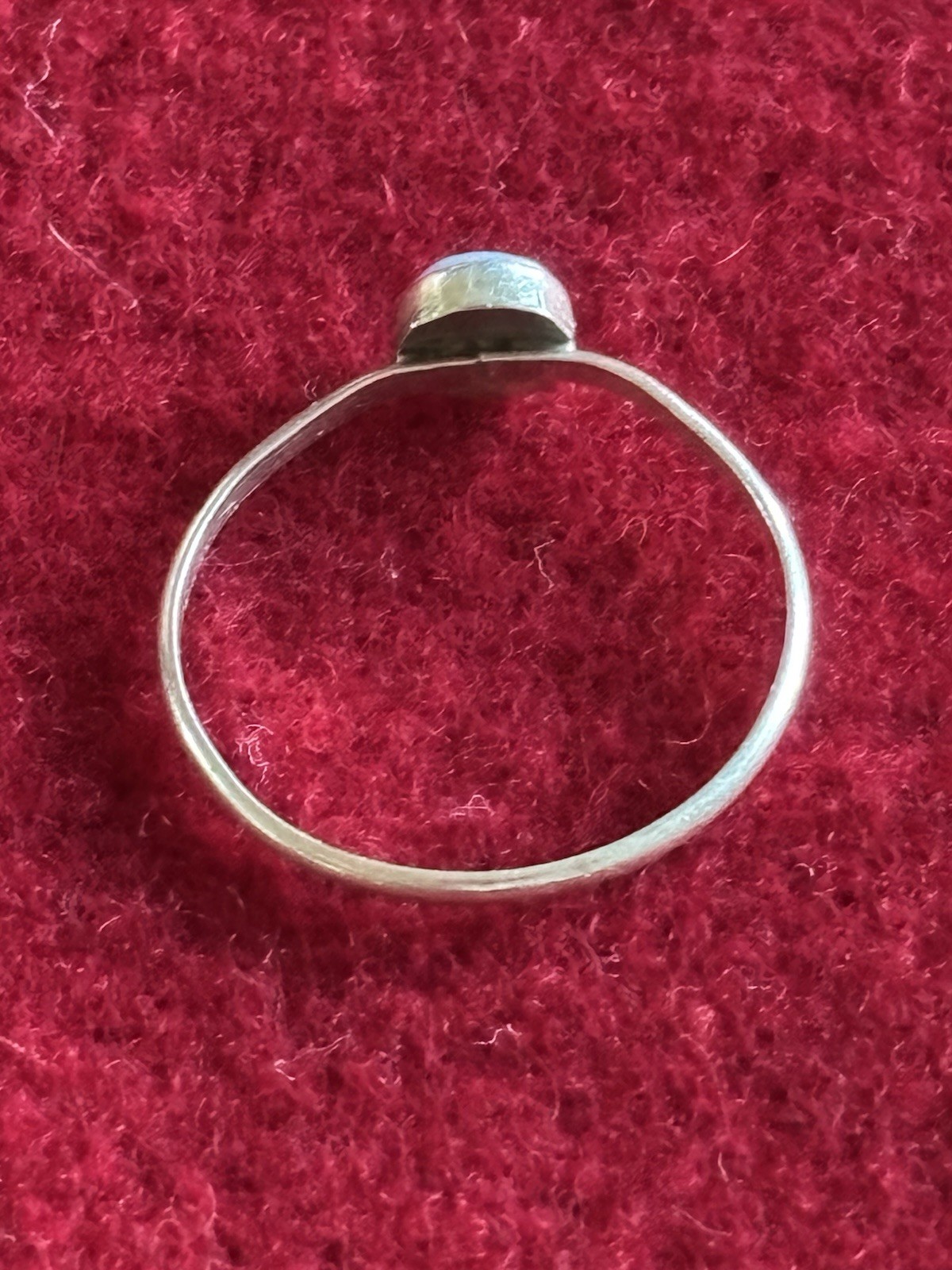 Vintage Sterling Silver Blue Opal Ring Size 5.5 .925