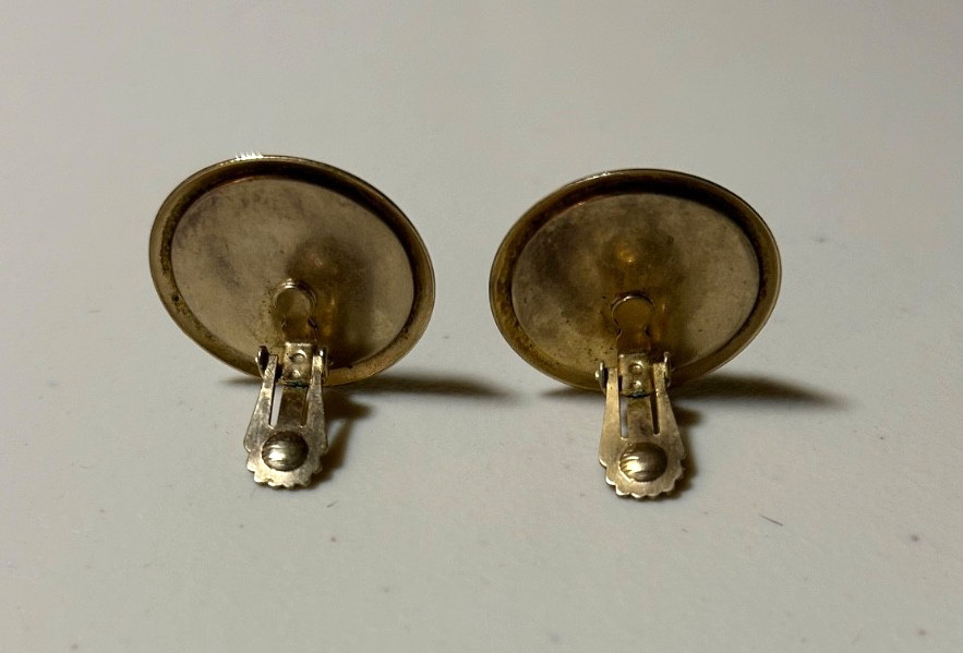Vintage Round Retro Leopard Faux Fur Clip On Earrings