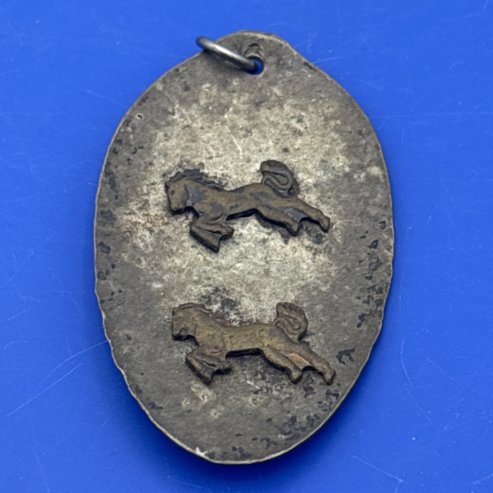 Vintage Spoon Jewelry Horse Charm Pendant Handmade Equestrian Silver Tone