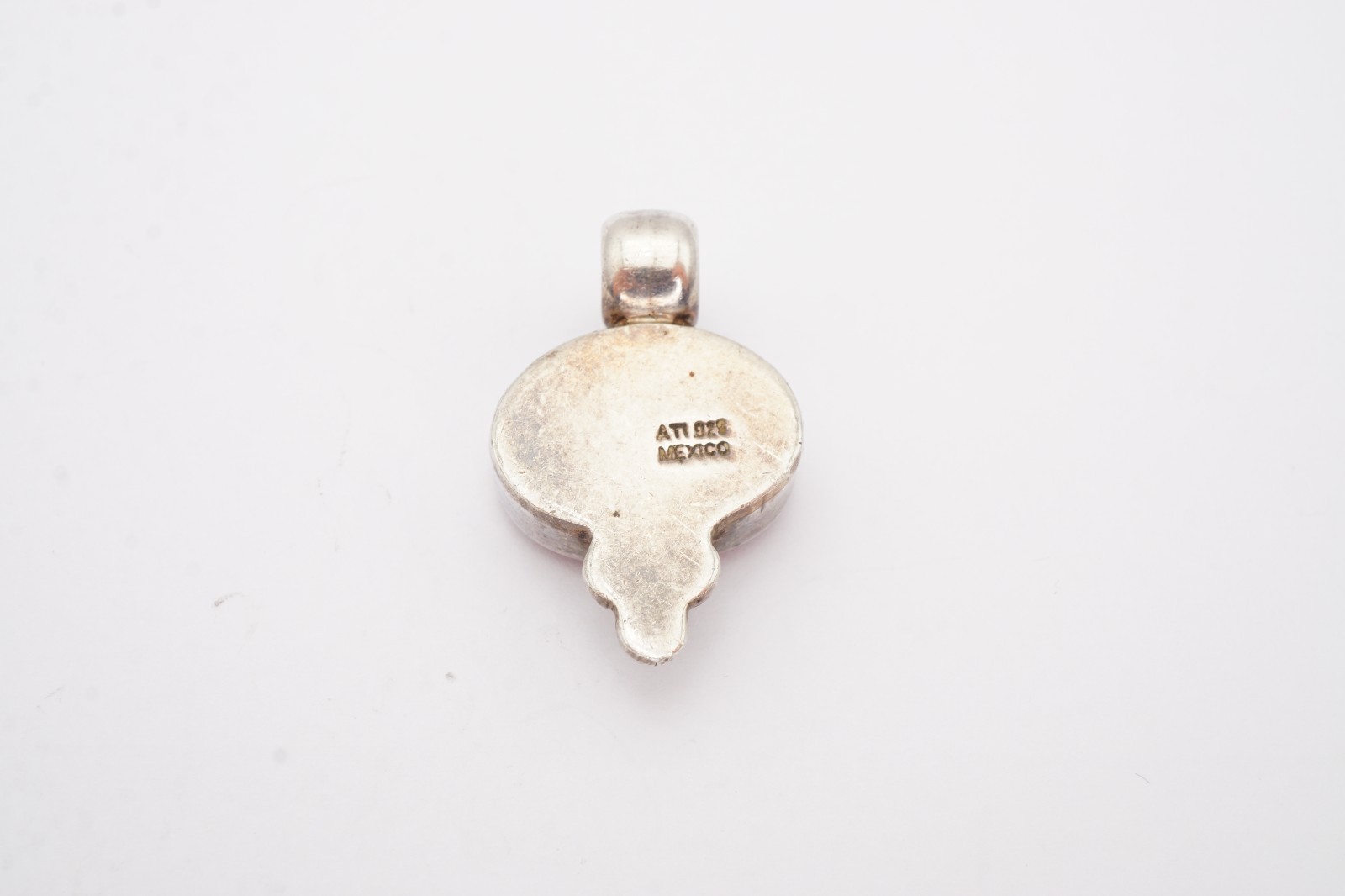 Vintage Mexico Sterling Silver 925 Jasper Pendant ATI