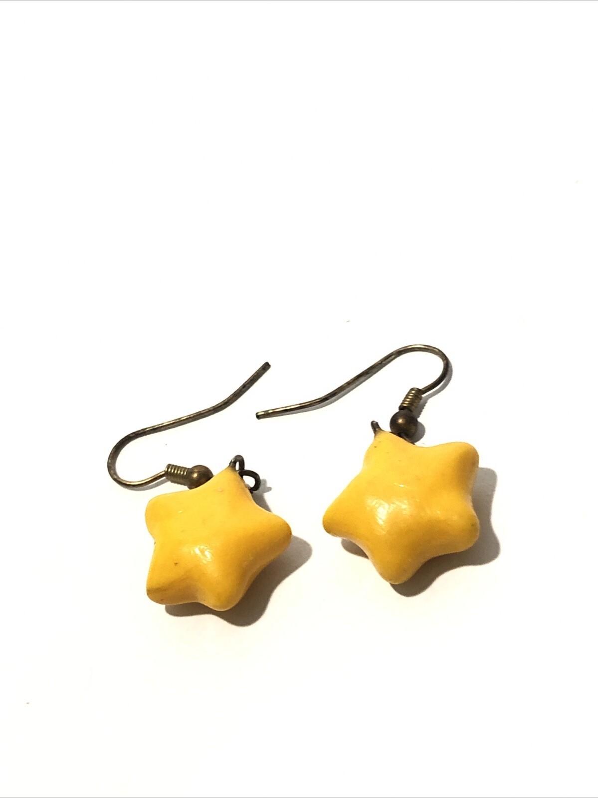 Super Mario Bros Star Dangle Earrings-1.5” Yellow Hook Earrings-Nintendo Jewelry