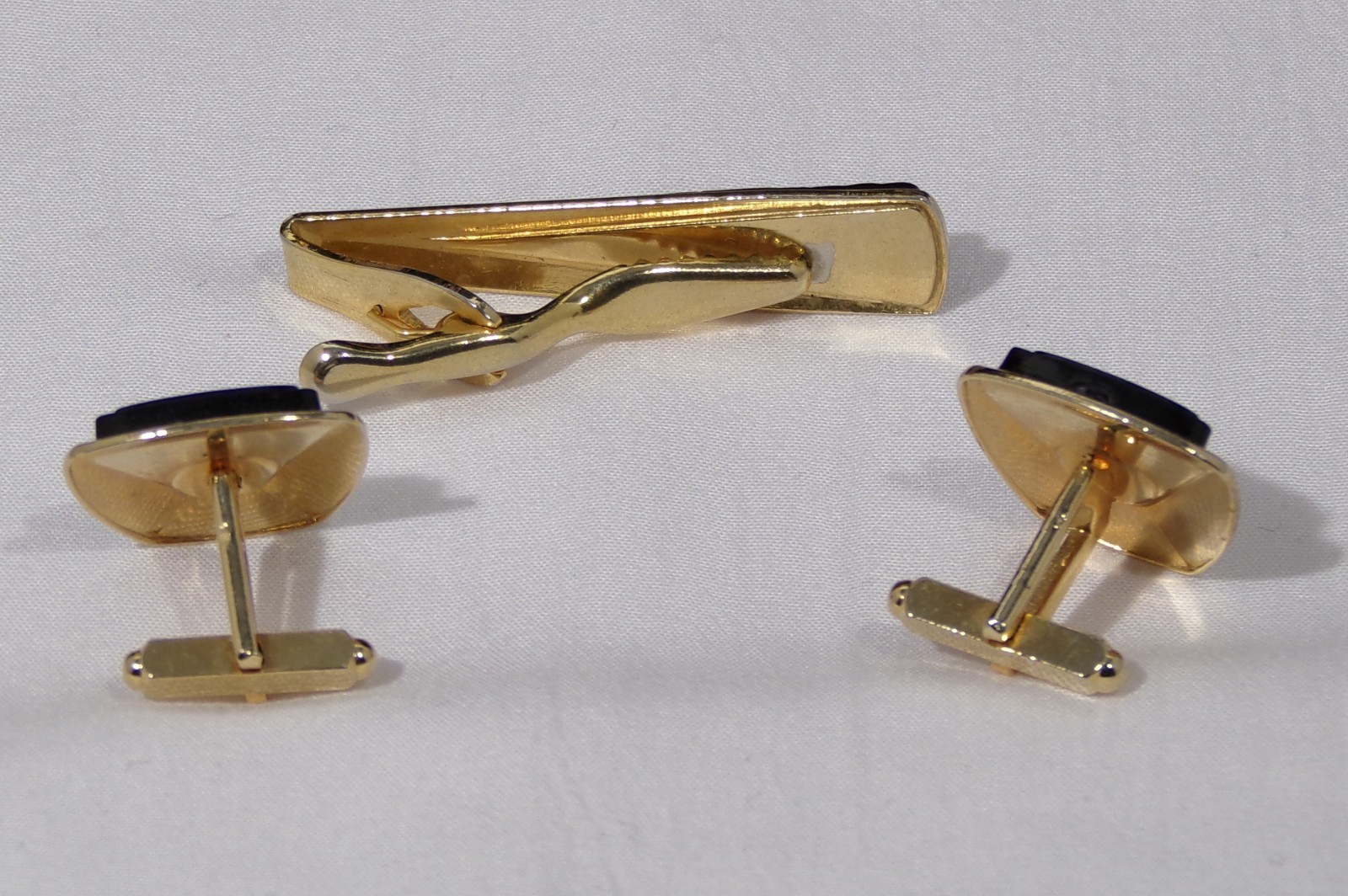 5 Vintage Jewelry CUFF LINKS Sets 1 Tie Clip Gold & Silver Tone NICE !
