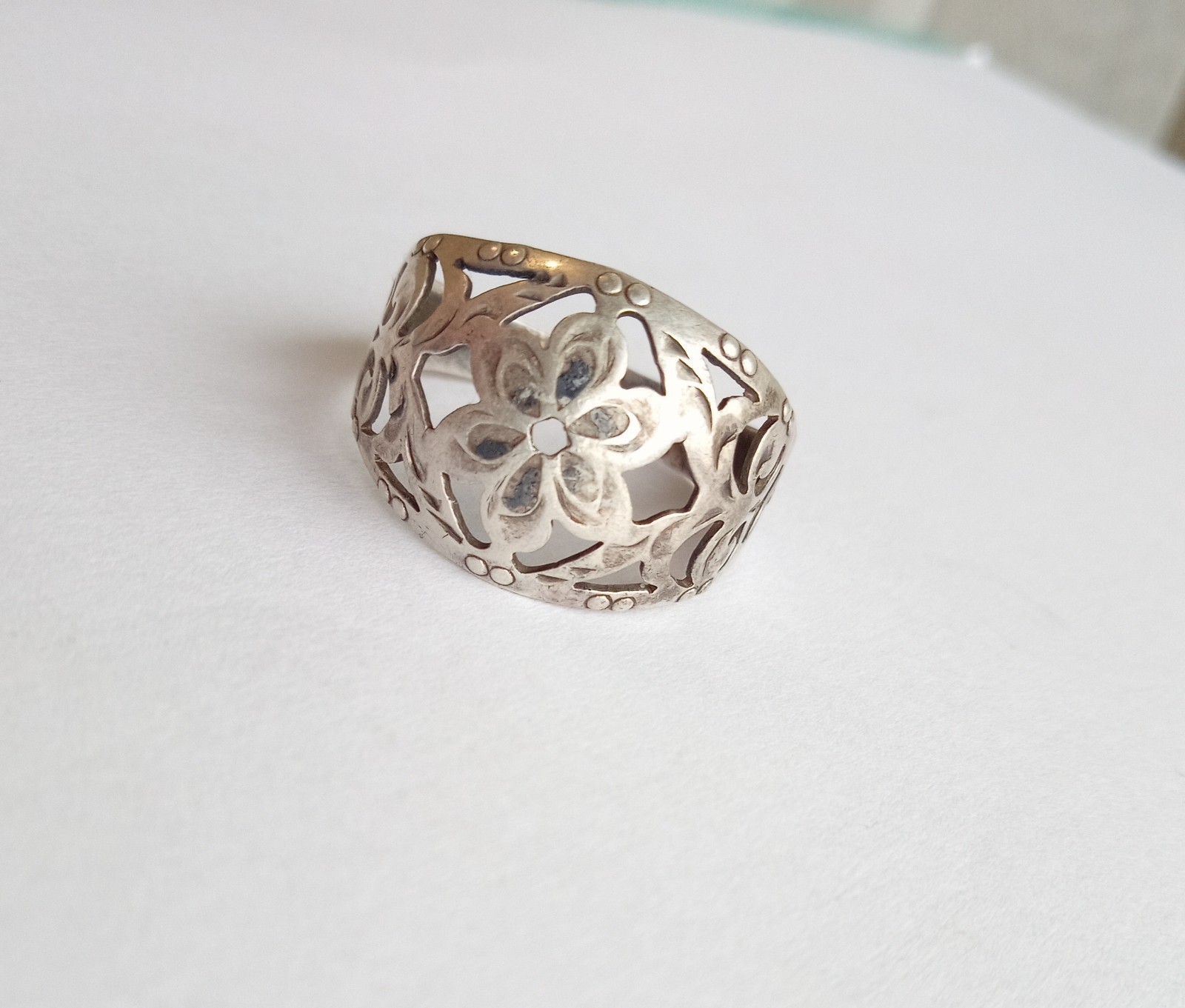 Vintage Ring Sterling Silver 875 test star USSR times Women’s Jewelry size 11