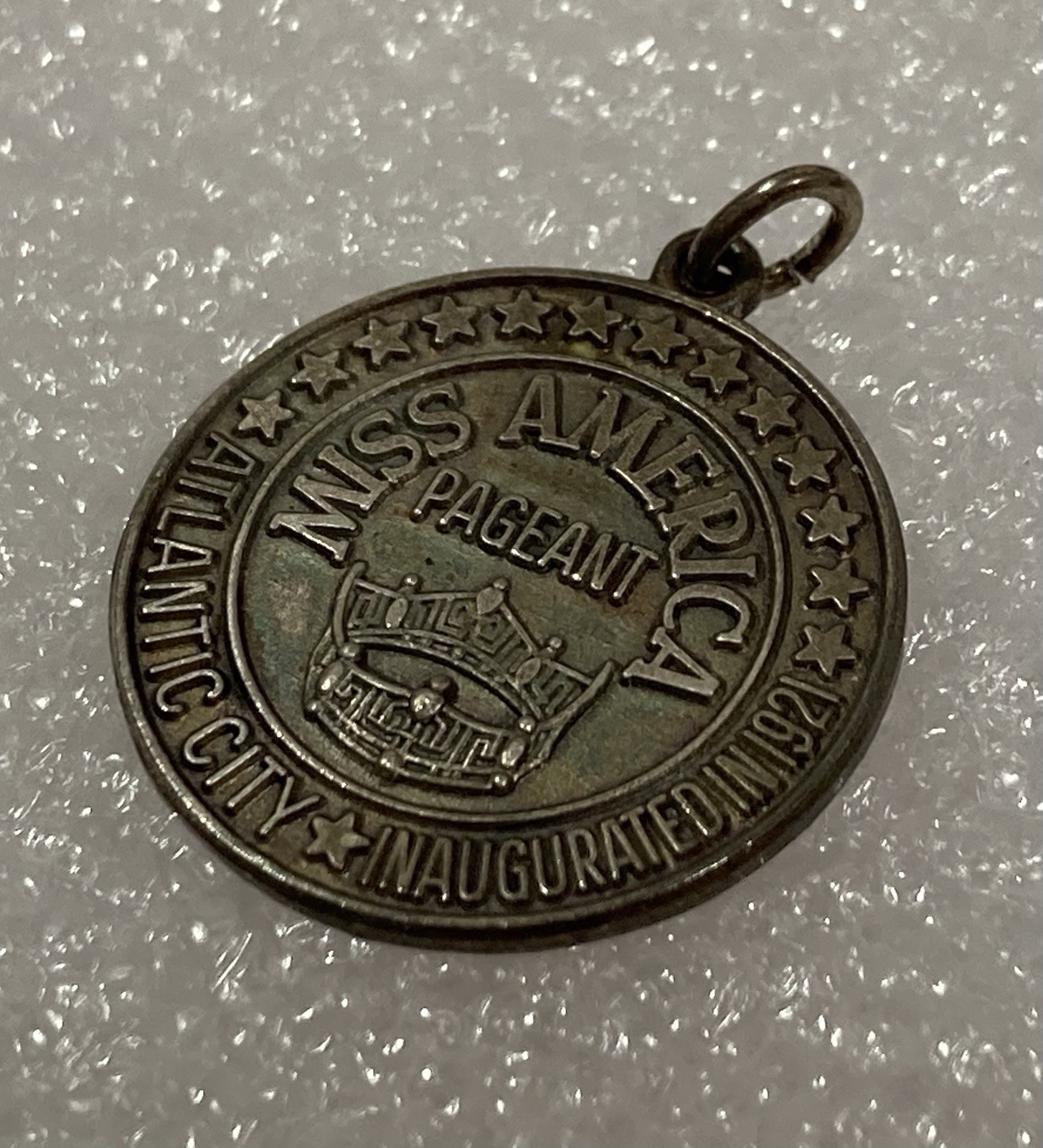 Vintage 1971 MISS AMERICA FABULOUS VALLEY PAGEANT Sterling Silver Charm Pendant