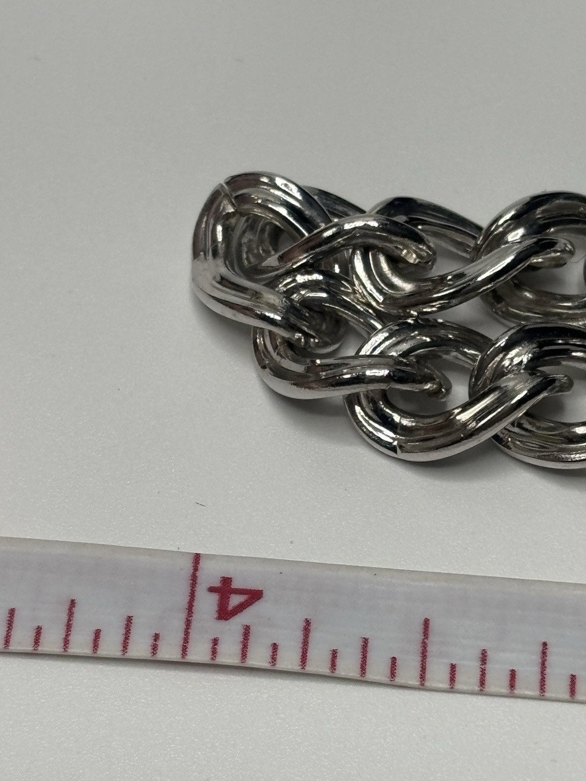 Vintage Chain Bracelet Silver Tone Safety Clasp 8” Fashion Jewelry Link