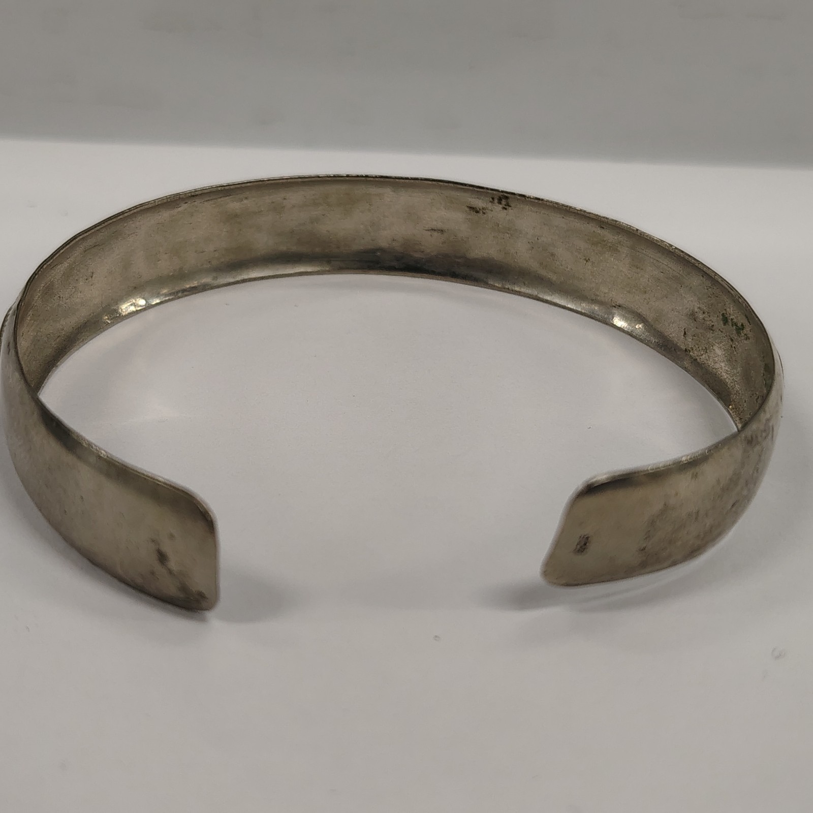 Vintage 925 Sterling Silver Gold Tone Scroll Wave Cuff Bracelet Textured 12.09g