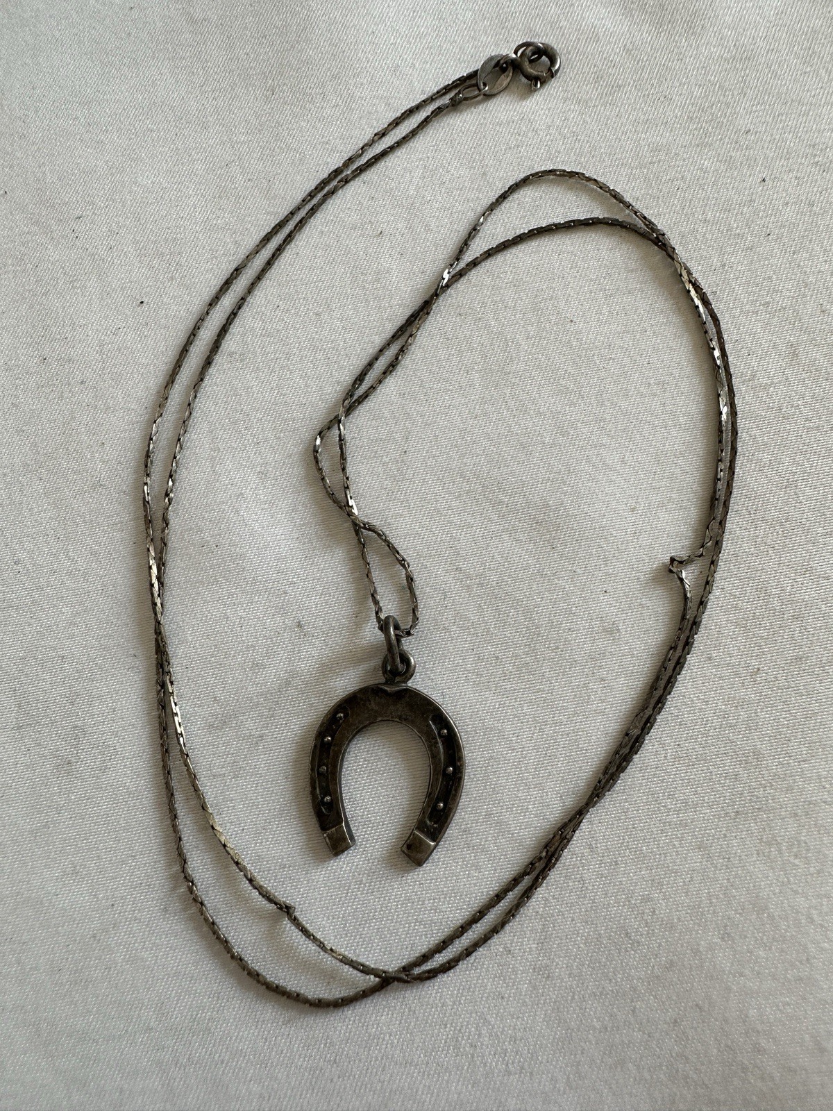 N.E. From Denmark Sterling Silver Pendant Necklace Italy 24” B19