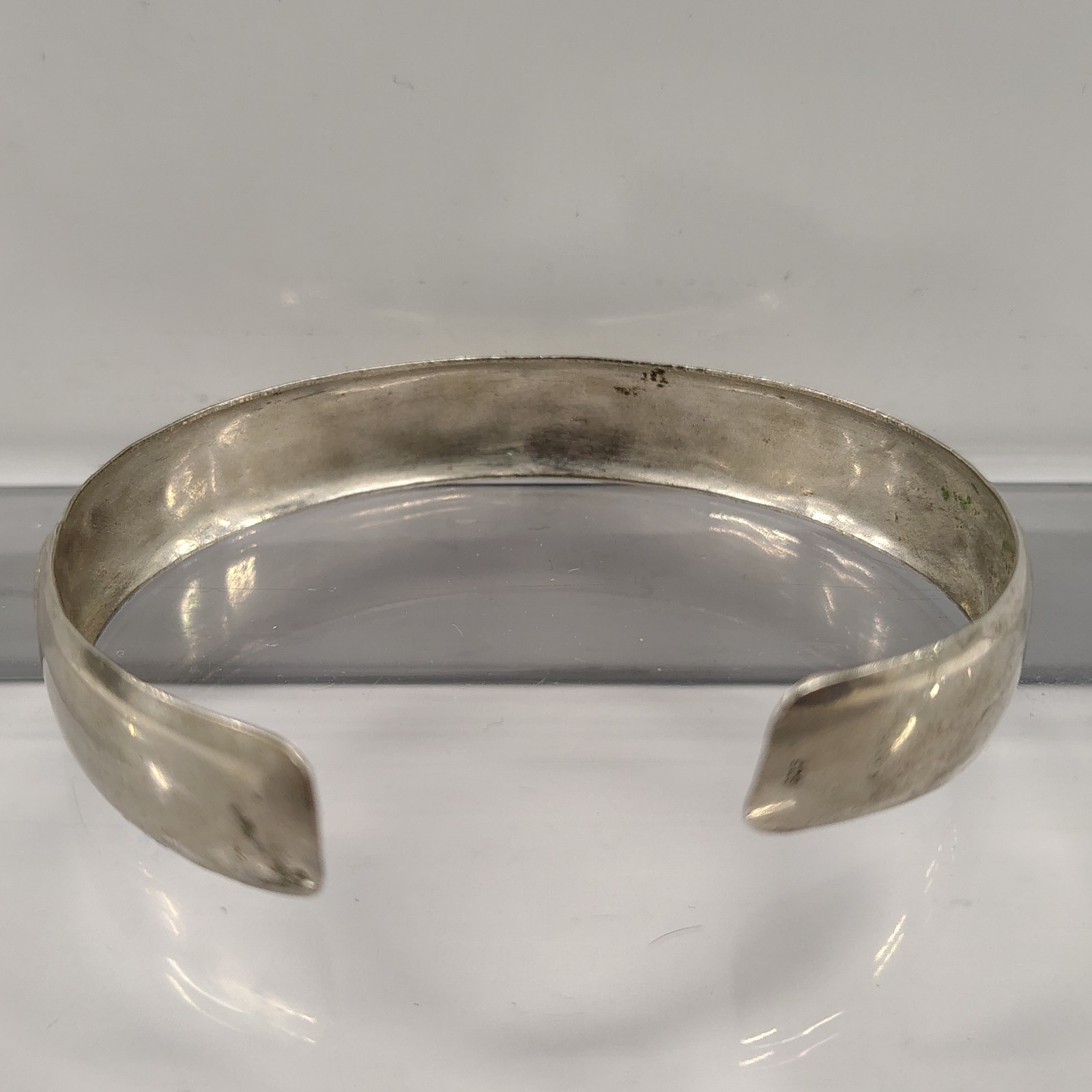 Vintage 925 Sterling Silver Gold Tone Scroll Wave Cuff Bracelet Textured 12.09g