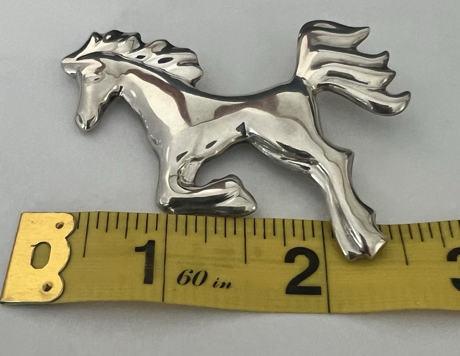 Kabana Sterling Silver Running Horse Brooch.