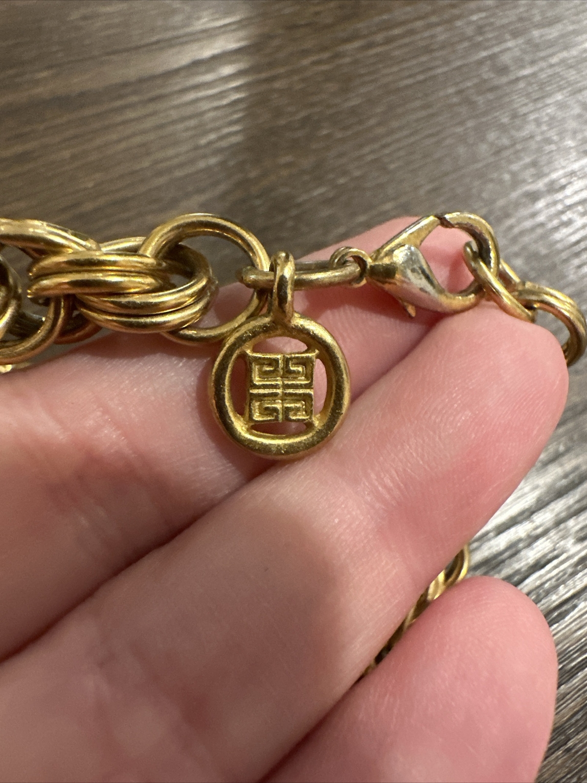 Vintage Givenchy Double Link Chain Choker Necklace 18”