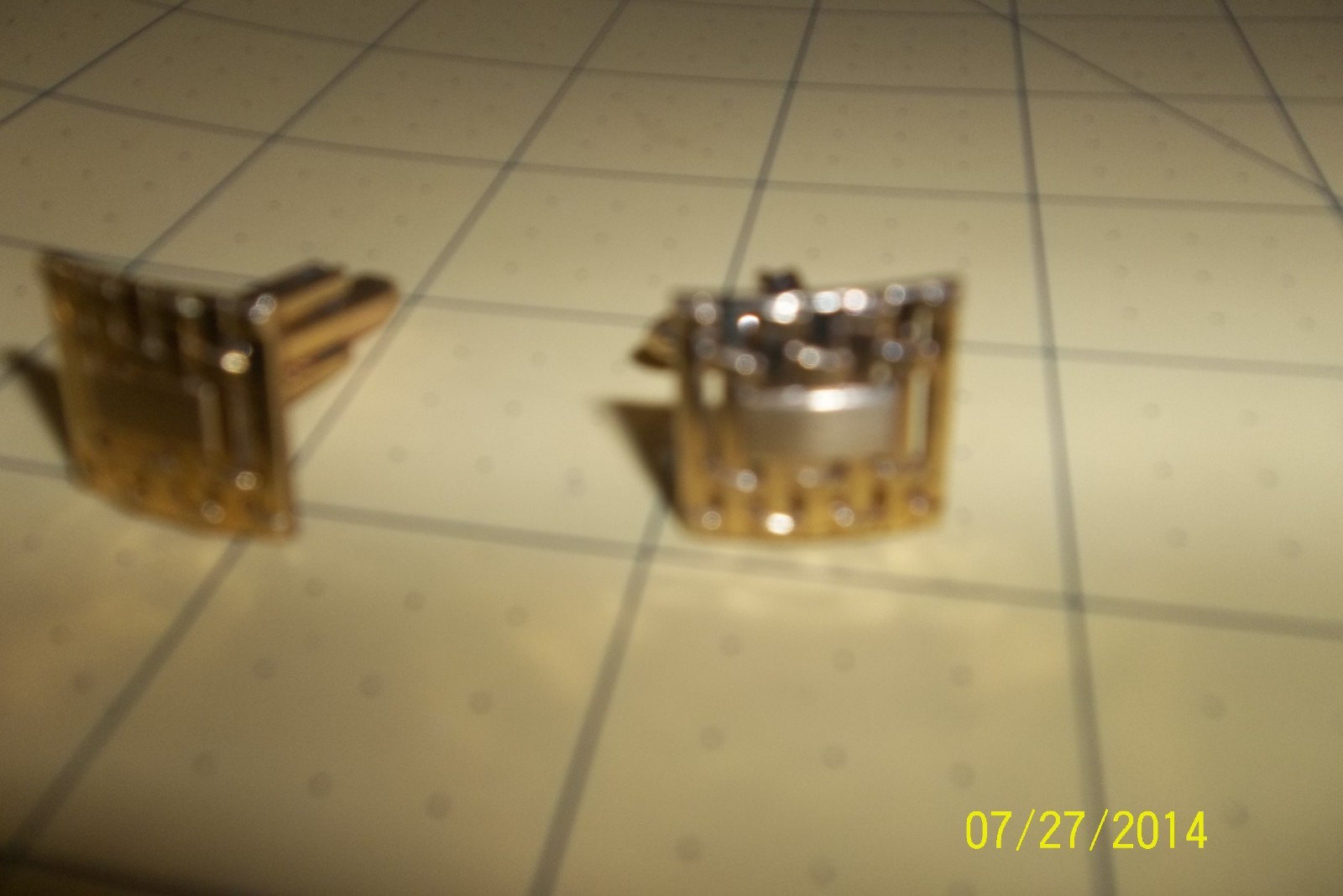 Vintage HADLEY weave gold tone Cufflinks Mens