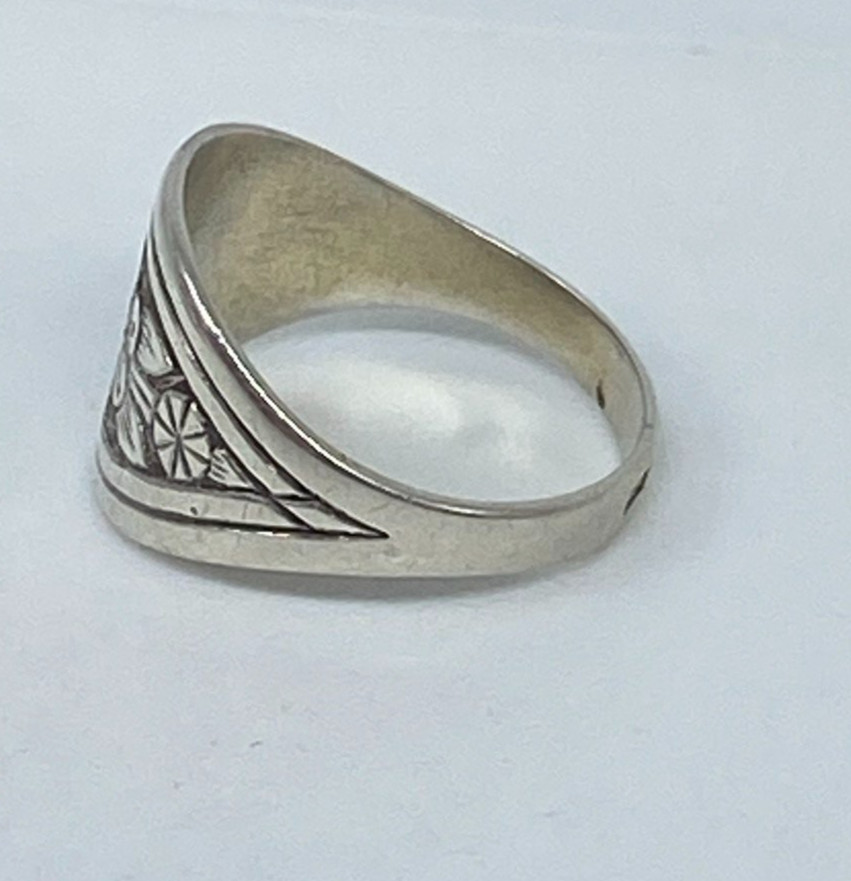 Rings Silver 875 Size 6.75. Weight 2.83 g. Soviet Vintage Jewelry USSR