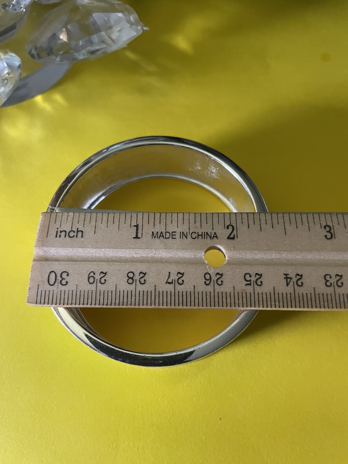 Vtg Enamel Lime Green & Silver Tone Trim Magnetic Hinged Bracelet