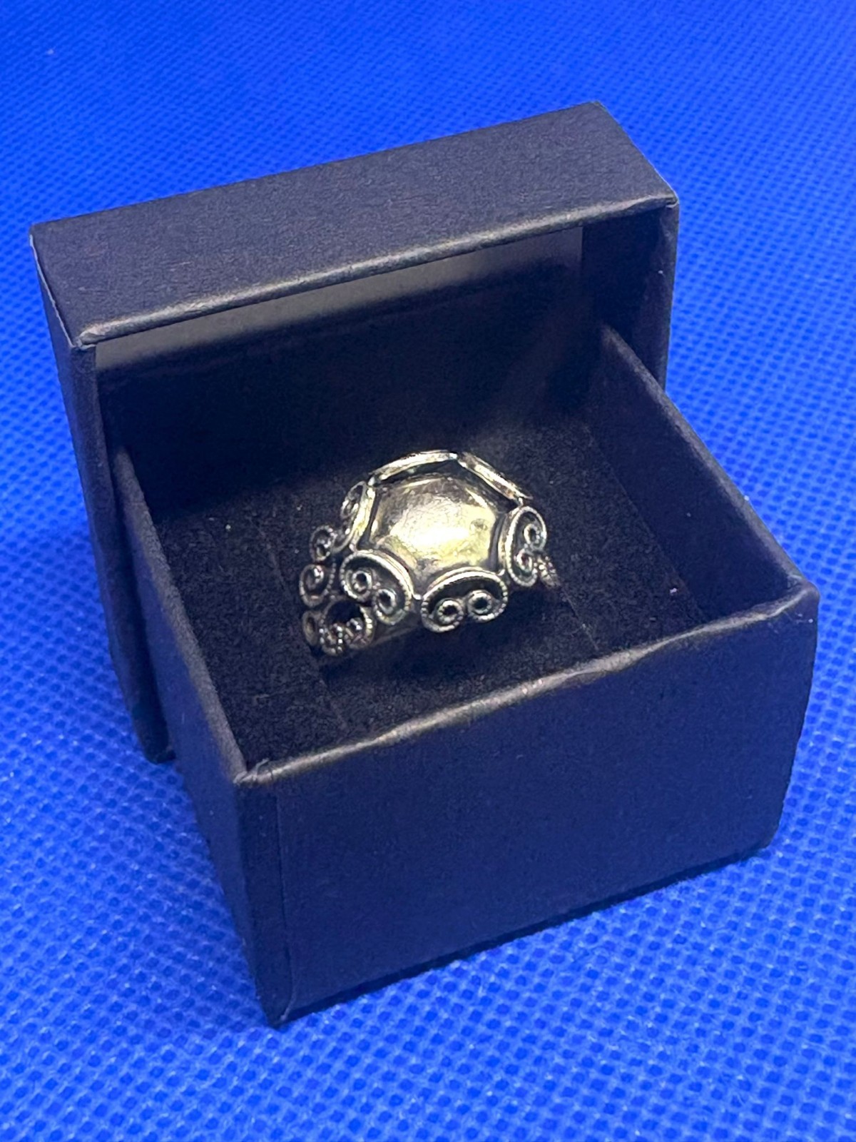 (06) Modernist 1950s Vintage 925 Sterling Silver Ring Adjustable – 3.75 g