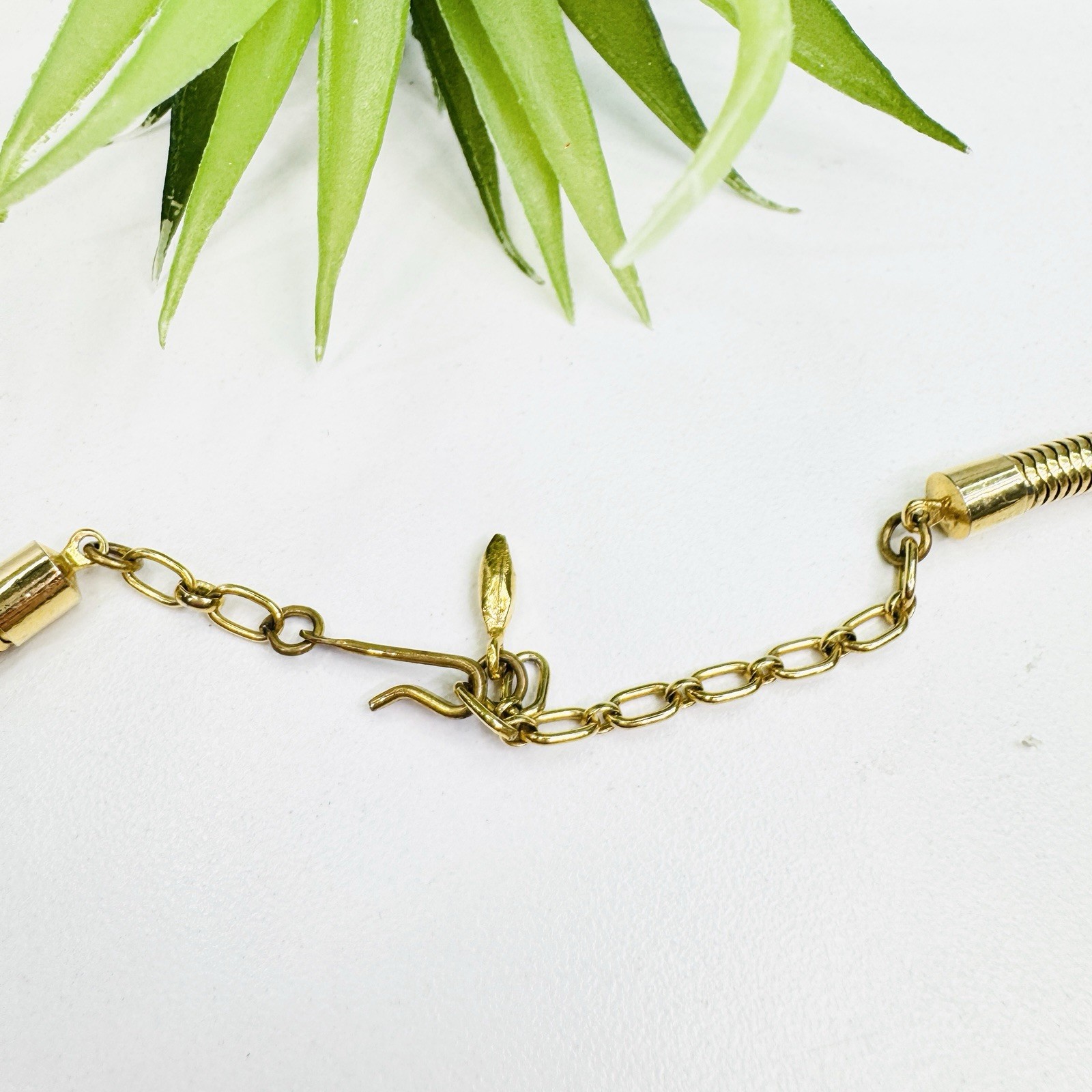 Vintage Neutral Tone Mosaic Enamel Gold Tone Necklace Tan Brown Yellow Orange
