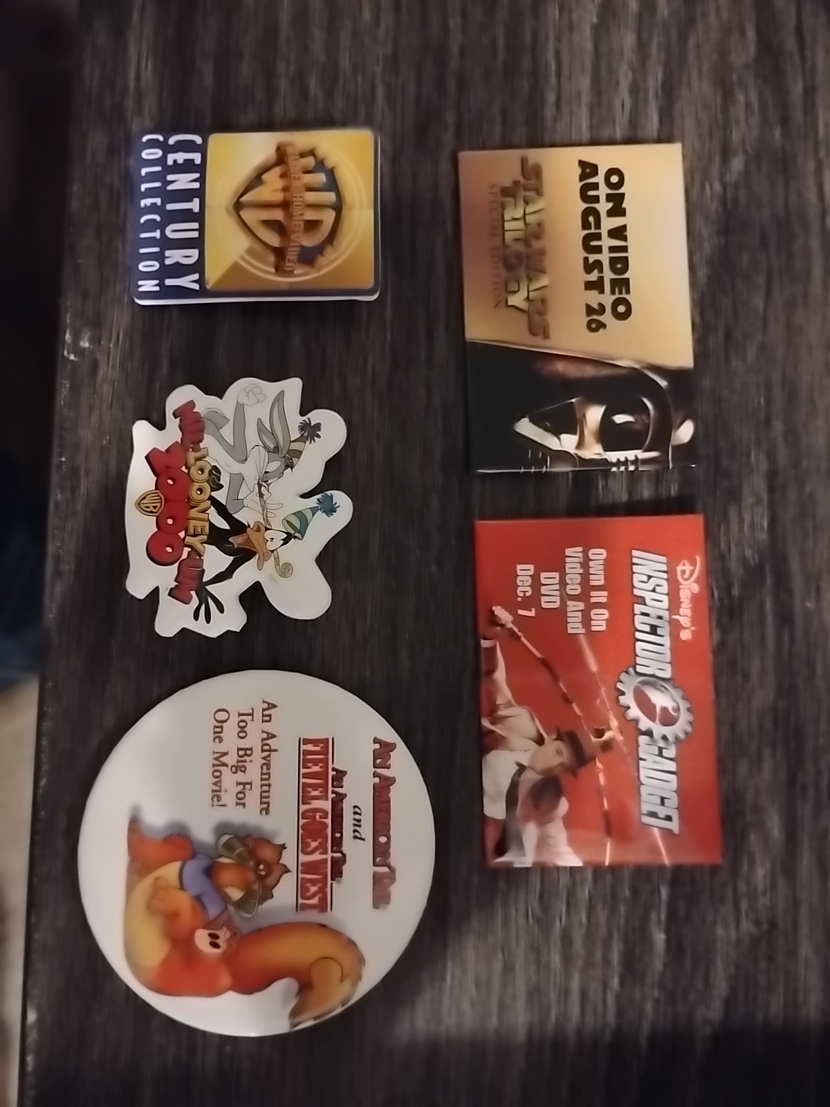 Vintage Pins- 1990’s Vintage Pins: Star Wars, WB, Inspector Gadget