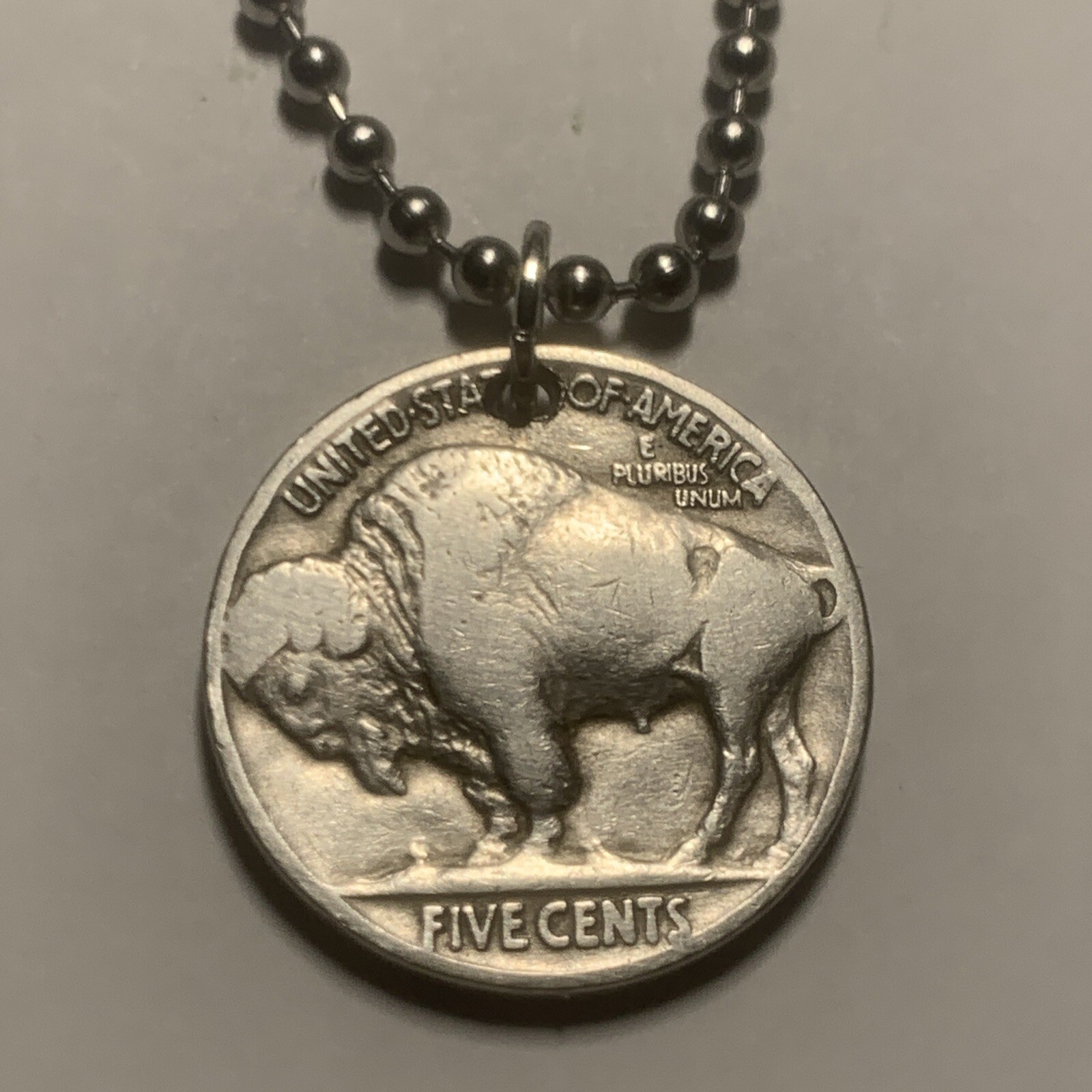 Antique – Random Date – Buffalo Nickel Necklace Chief Coin Pendant Great Gift 🎁