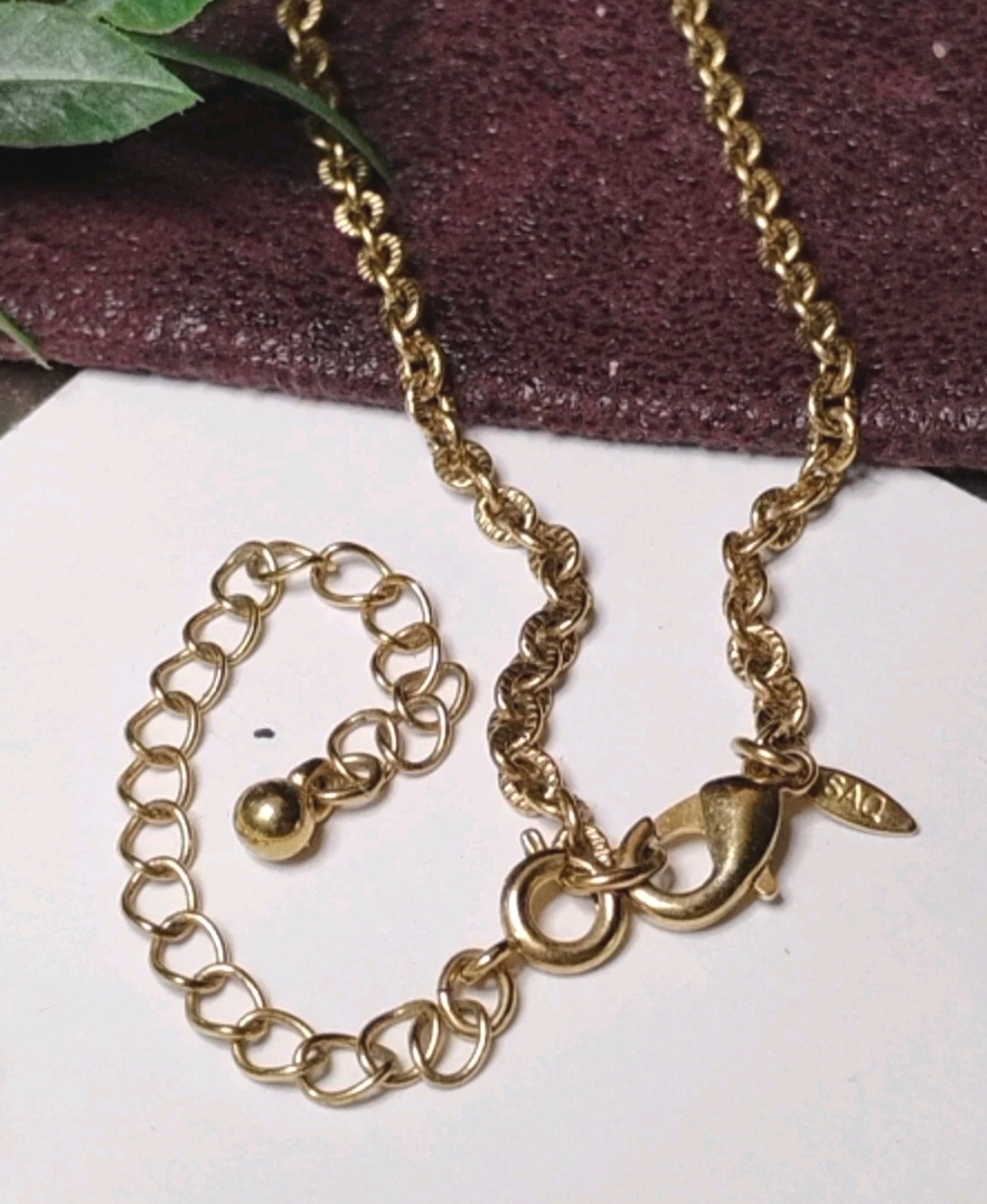 Vtg AVON Gold Plated Amber Toned Beads and Faceted Gem Pendant 16″+ Necklace!