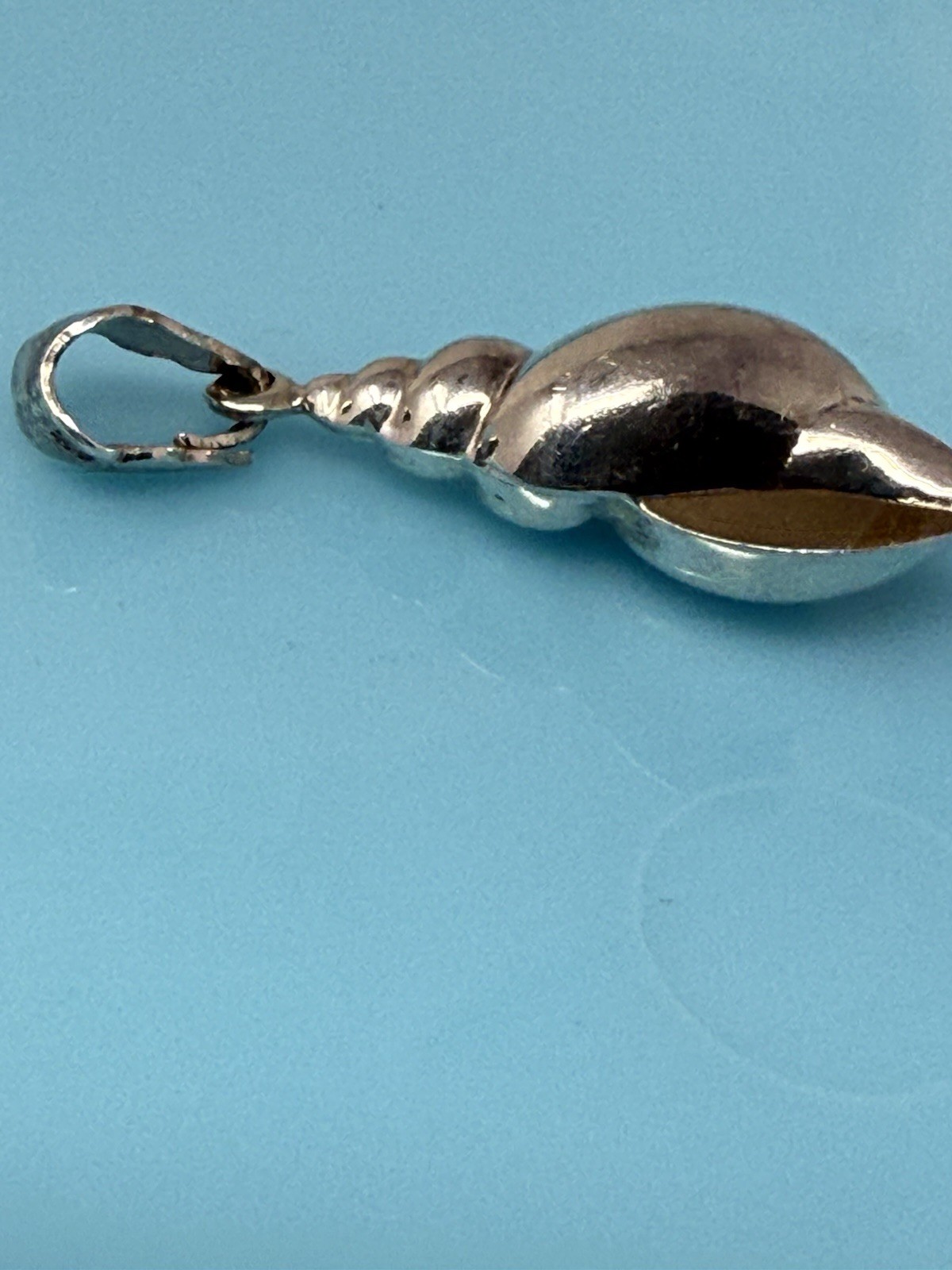 Vintage 925 Sterling Silver Conch Beach Sea Shell Pendant 2g