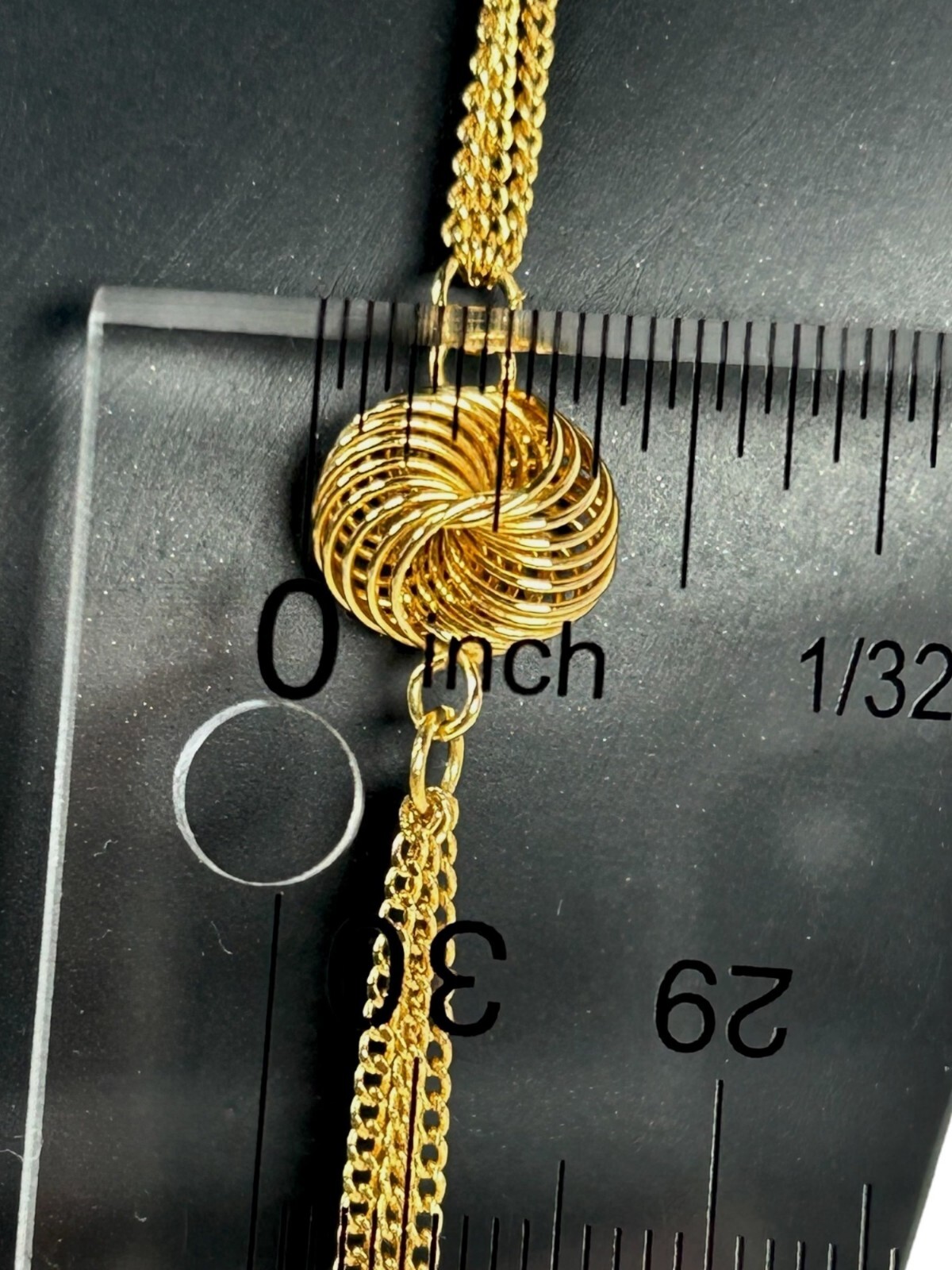 TRIFARI Necklace Filigree Wire Wrap Gold Tone Beaded Layering Long Length 27”