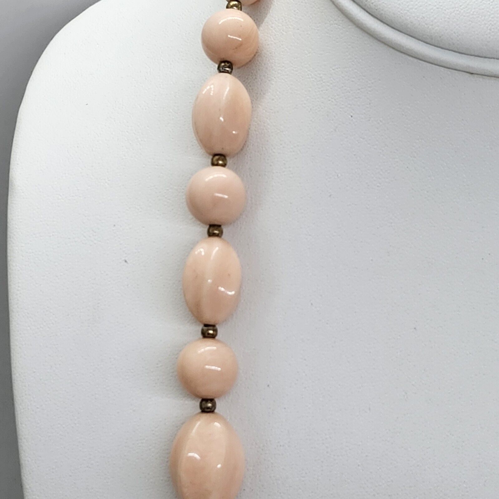 Vintage Pink Graduated Bead Necklace