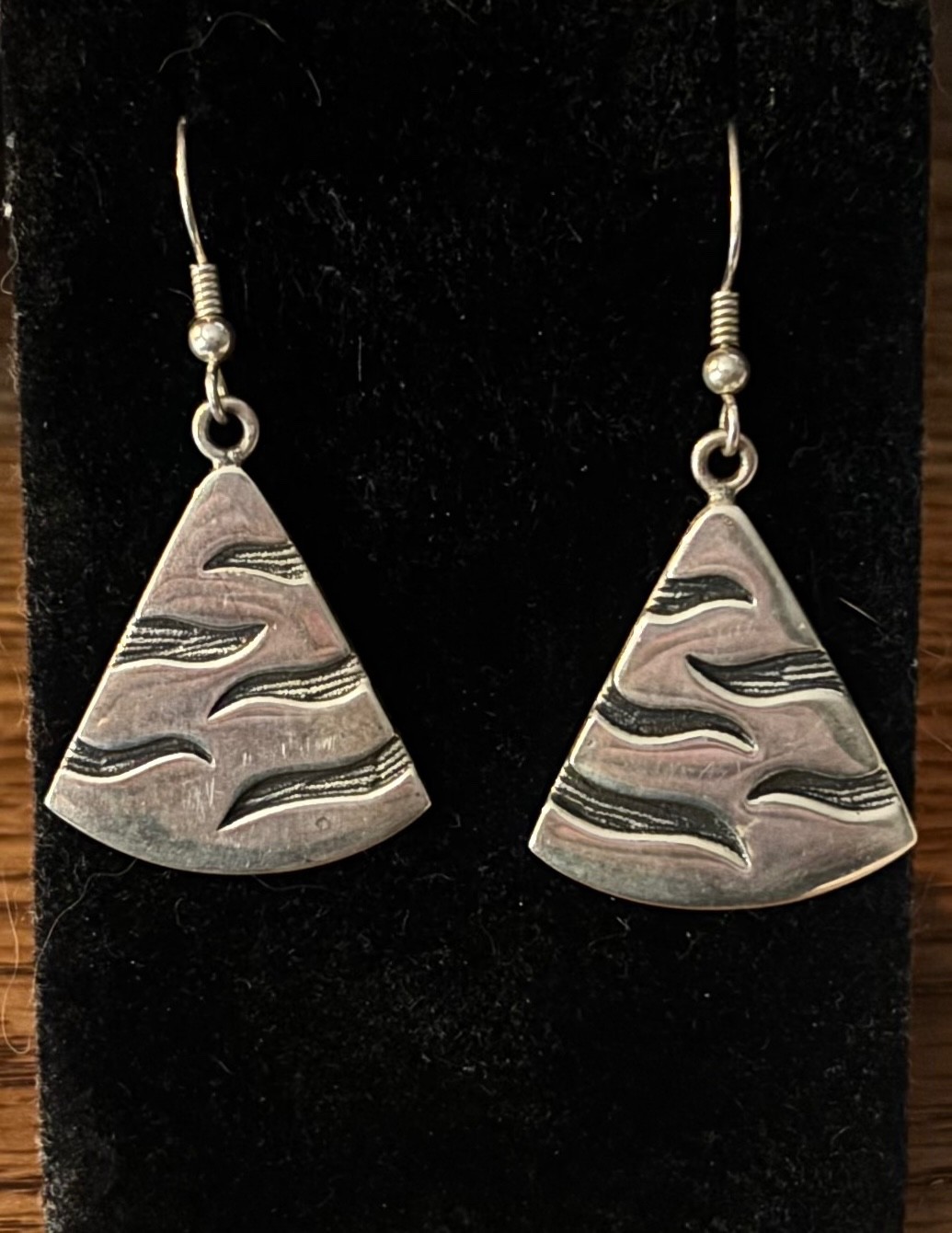 Dominique Dinouart Fan Shaped Earrings Signed DDD Mexico 925