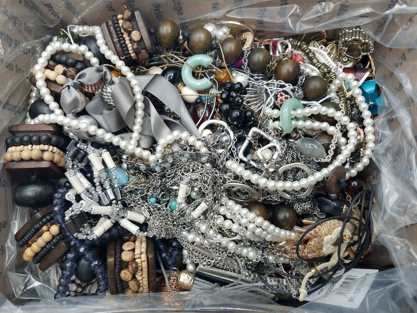 1 Pound “SILVERTONE” Jewelry – Bulk Scrap pieces-lot#10A5