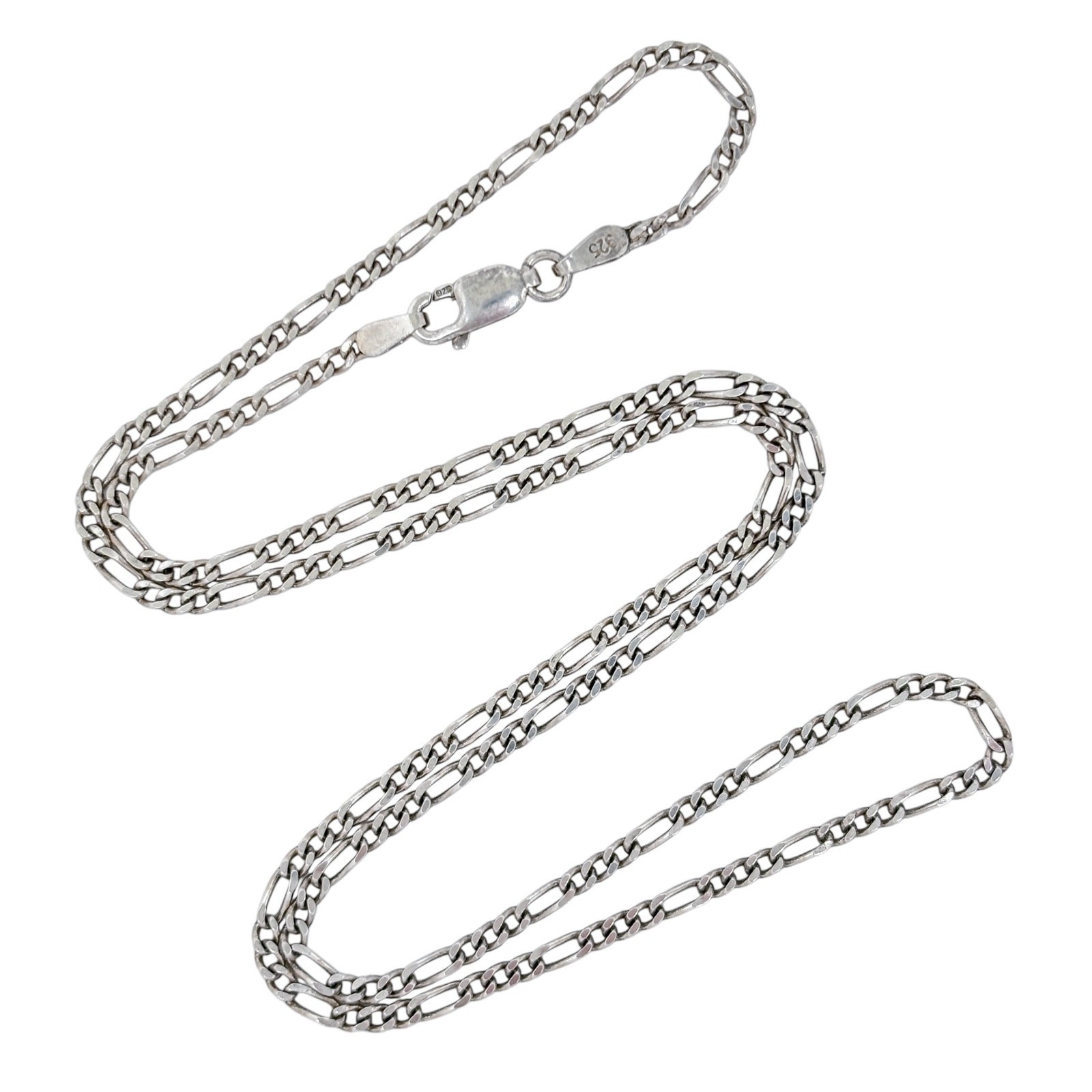Vintage Sterling Silver 925 2.0mm Figaro Link Chain Necklace 18″
