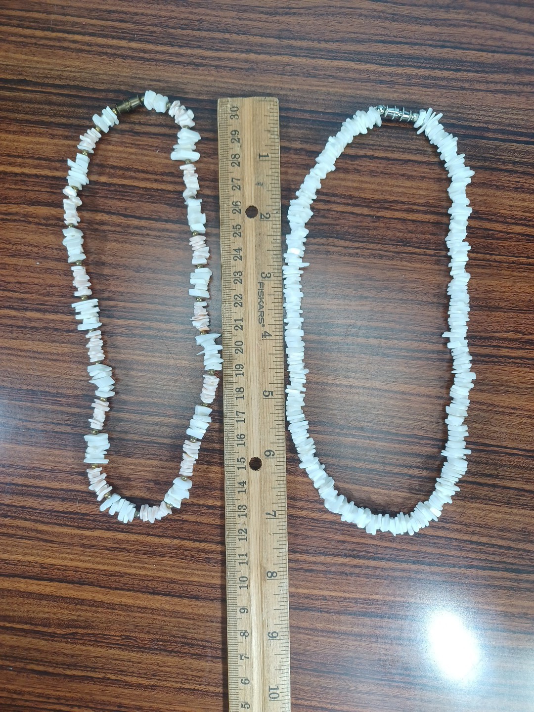 Hawaiian Faux Puka Shell Surfer Necklace Lot Of 2 Sea Beach Sand Sun Beauty