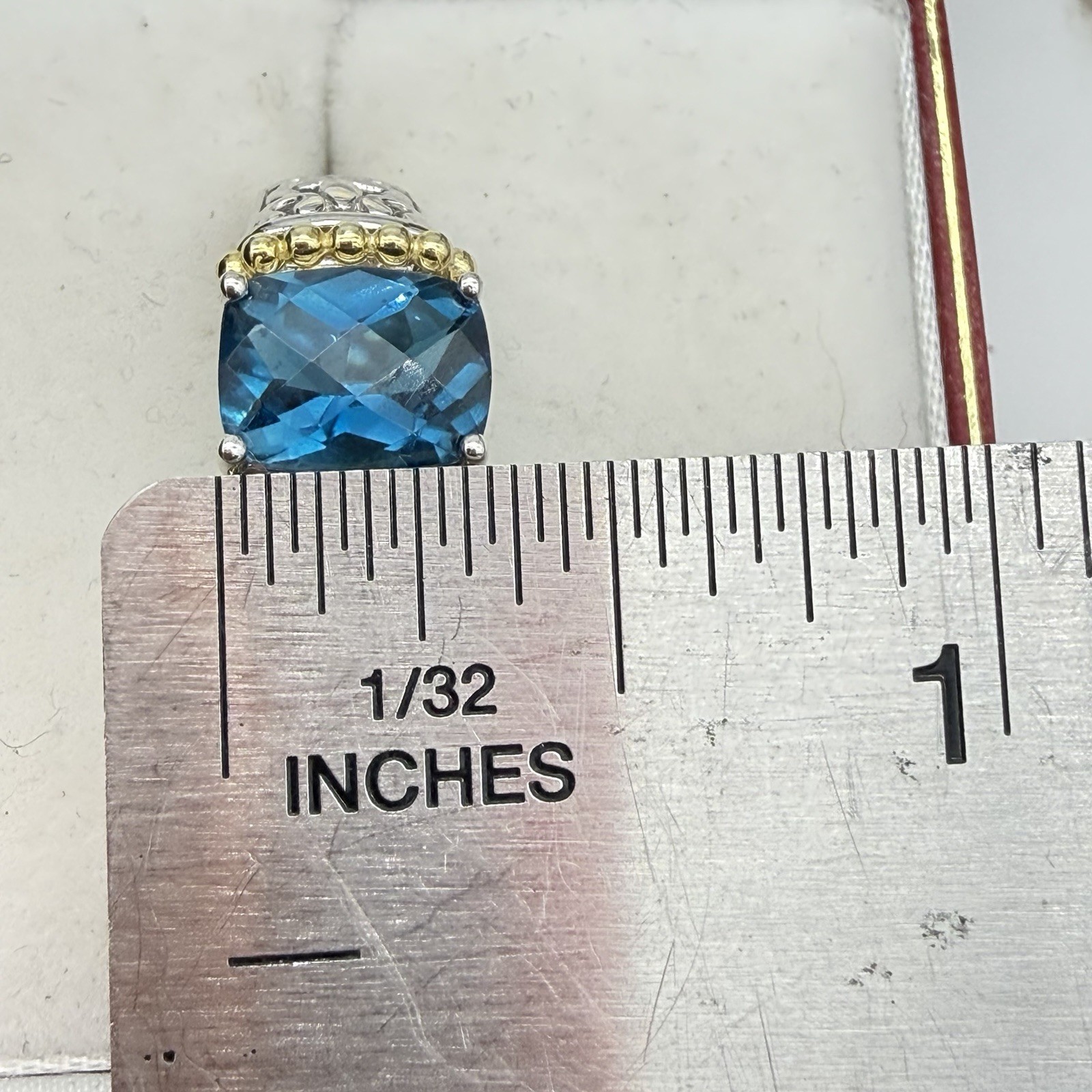 Vtg J Sterling Silver London Blue Topaz Ring 5.2 Gr Sz 7 QVC HSN Jewelry Estate