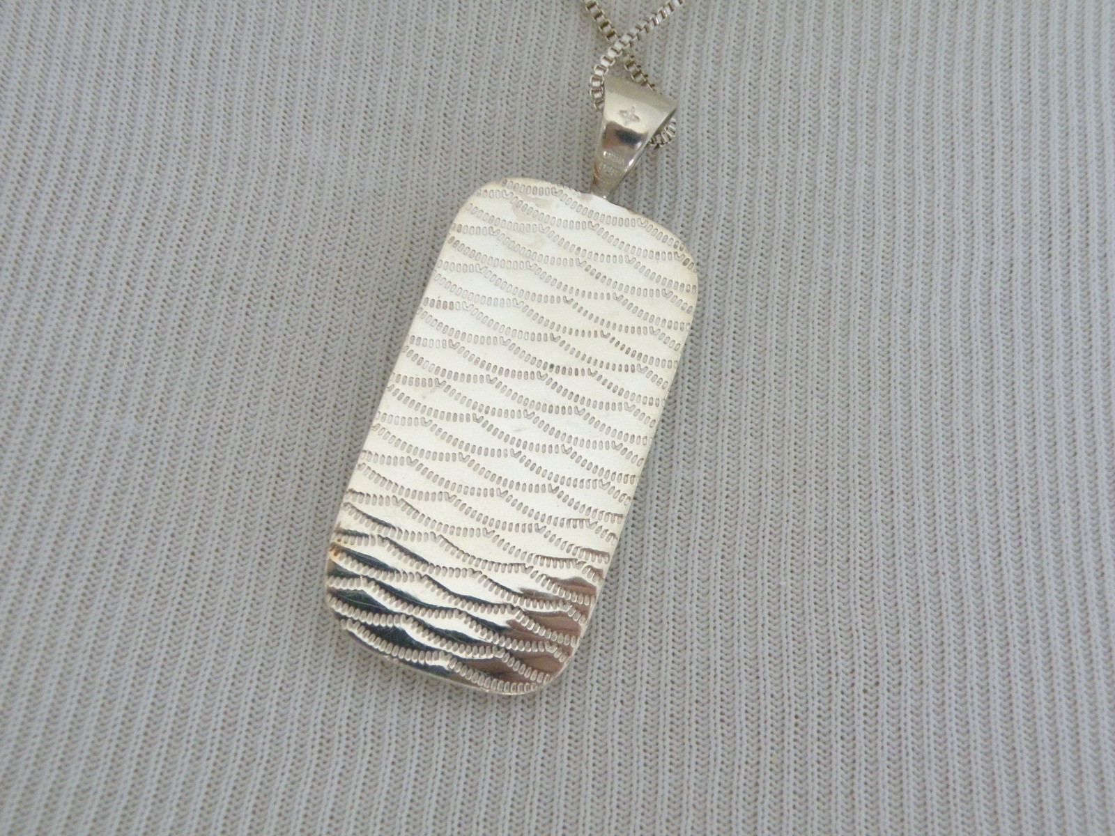 Huge Sterling Silver 925 Large Mosaic Turquoise Statement Pendant Necklace