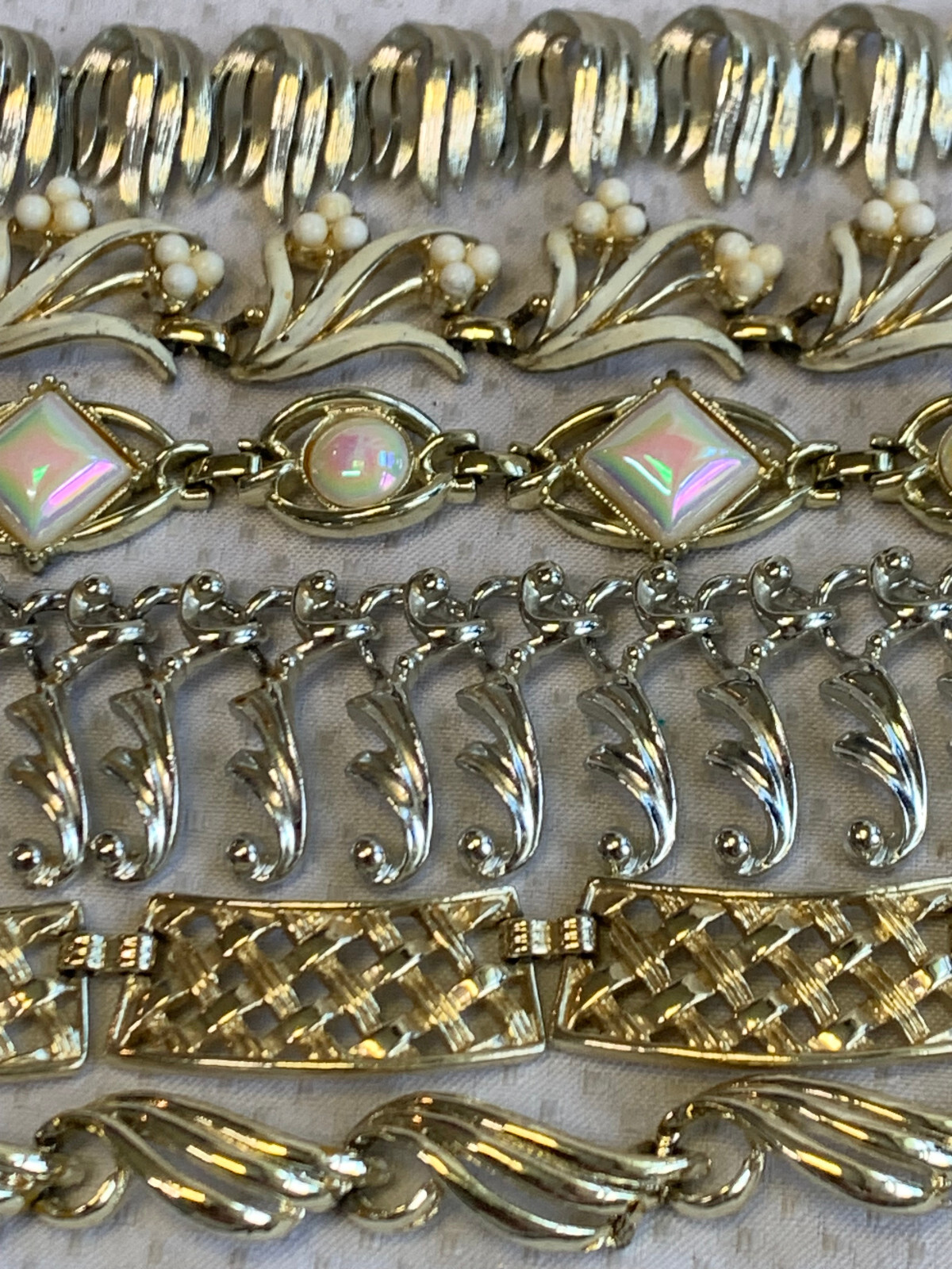 Vtg Costume Jewelry Necklace Lot Chokers Enamel Faux Opal Emmons Lisner Coro SC