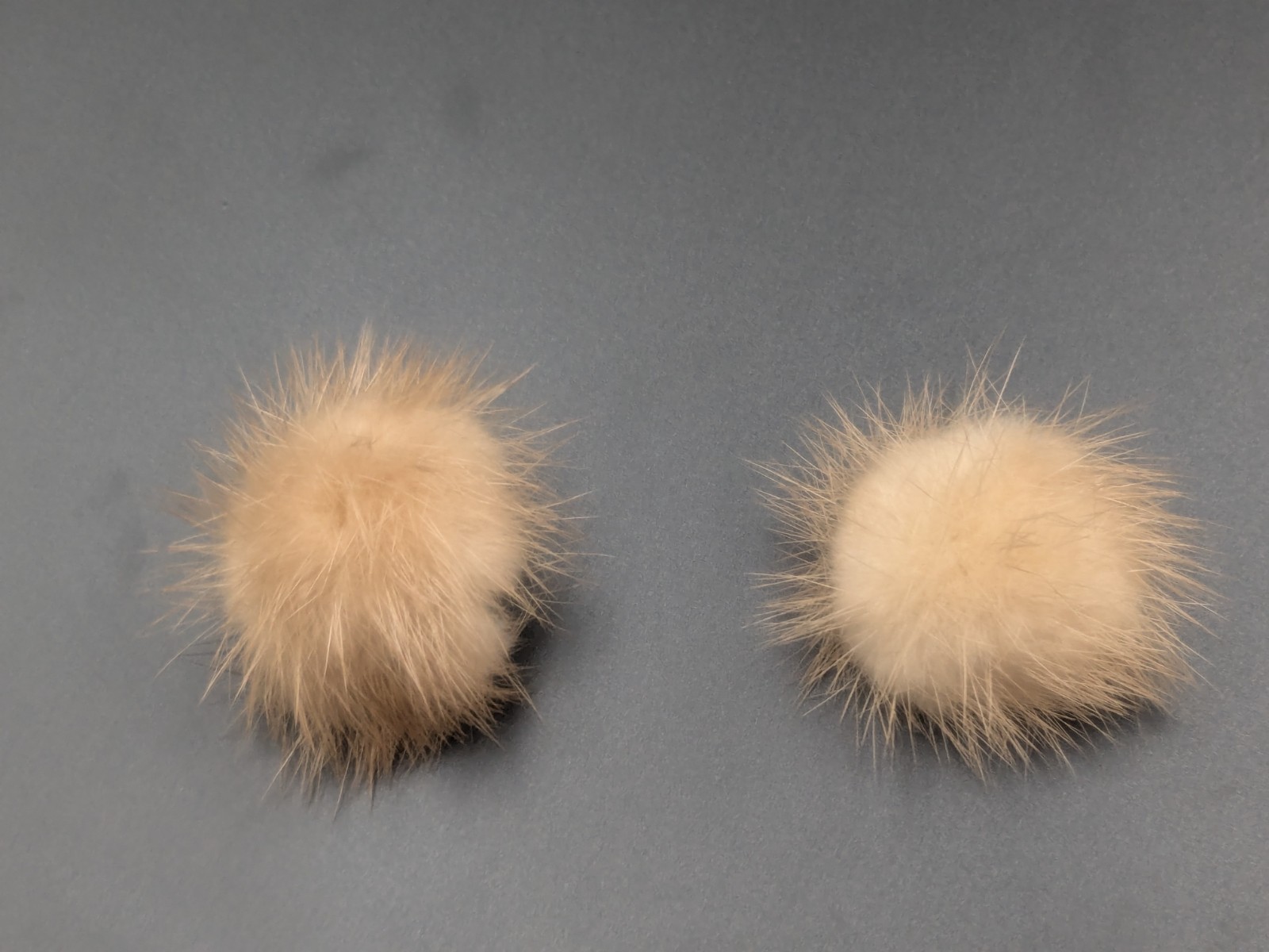 Vintage-style Clip-On Faux Fur Pom-Pom Earrings
