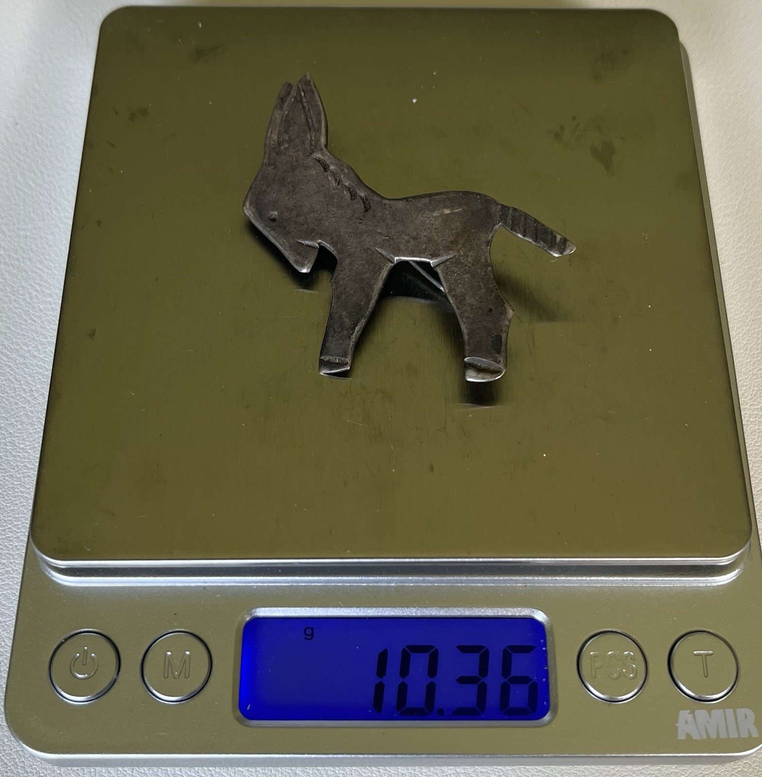 Antique Taxco 980 Silver Donkey/Burro Brooch Pin, Signed