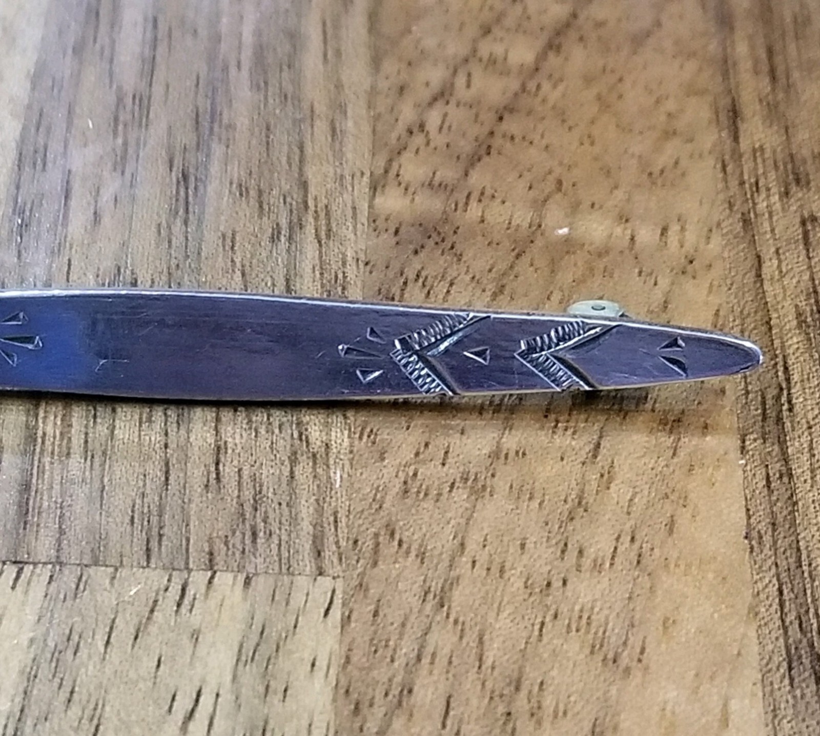 Vintage Sterling Silver Front Filigree Bar Pin Brooch 2-3/8 Inches Long