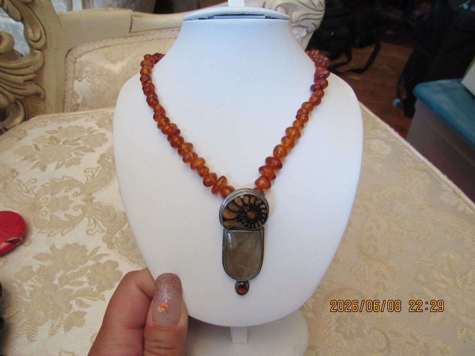 VTG Amy Kahn Russel Stone Necklace
