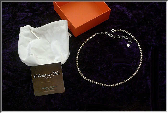 Carolyn Pollack Relios American West Sterling Silver Beaded Necklace 17-21″ NIB