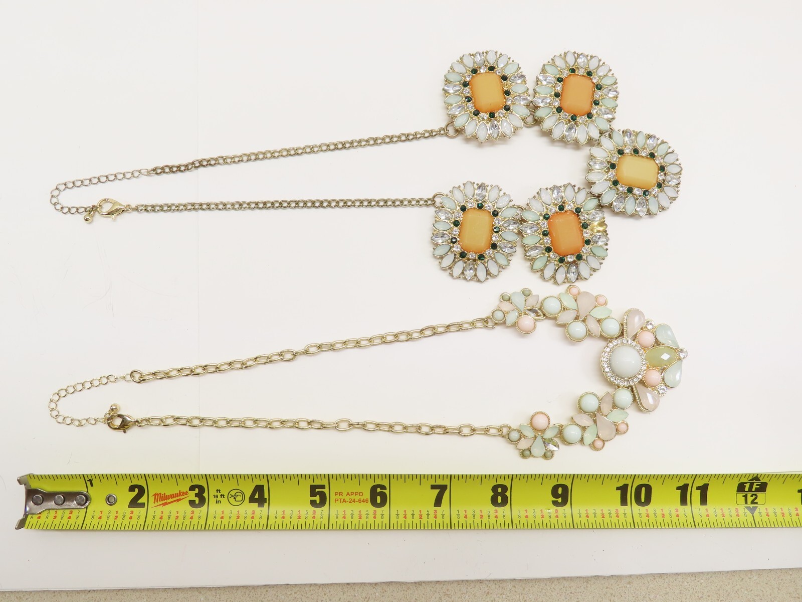 Fashion Modern Necklace Lot Rhinestones A few Missing Stones D2105