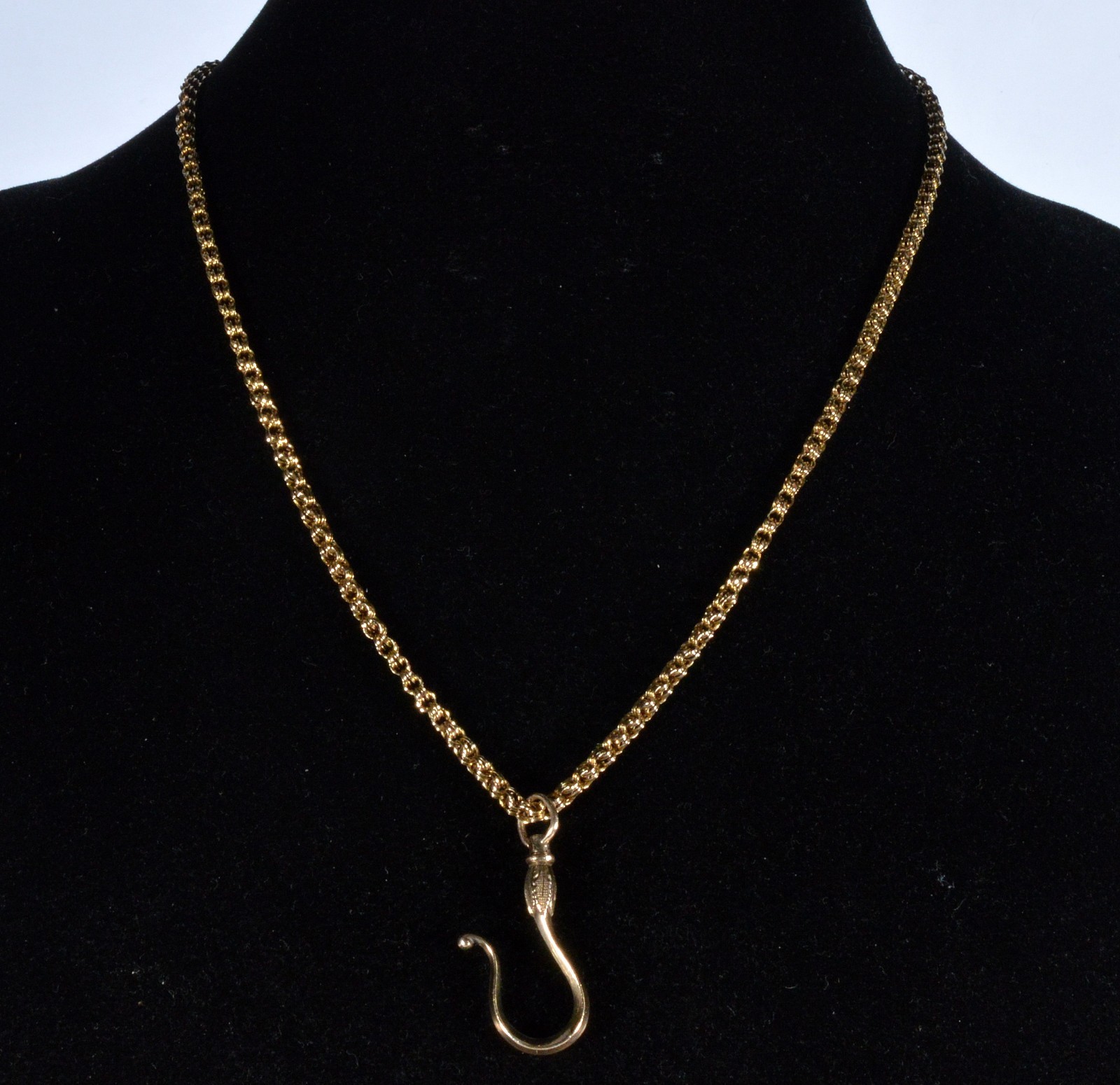 ANTIQUE GEORGIAN 10K GOLD LARGE HOOK CLASP FOR CHAIN NECKLACE C.1820 003963