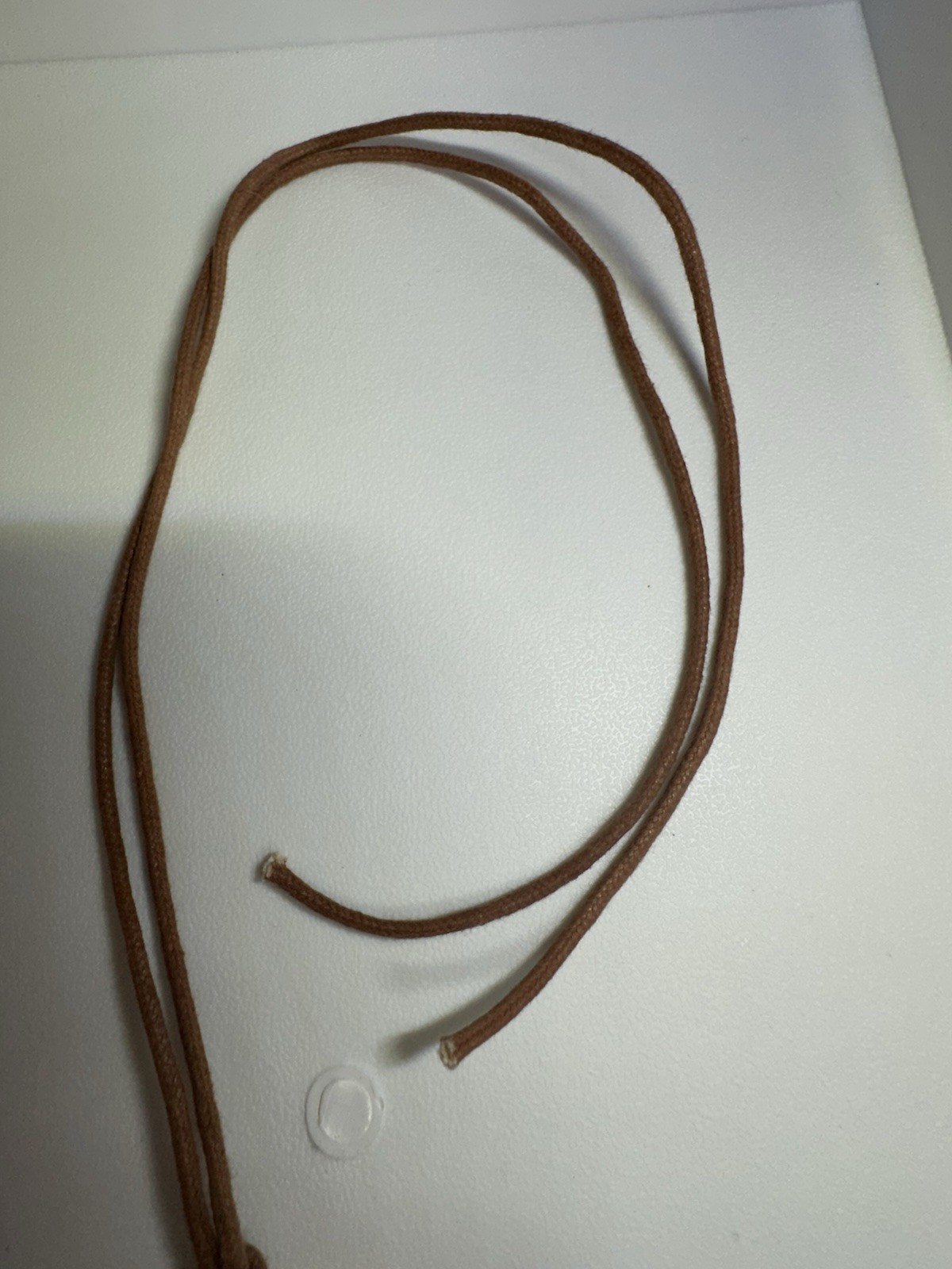 New Brown/Tan Natural Stone Pendant Hand Carved Painted On Leather Cord 26”