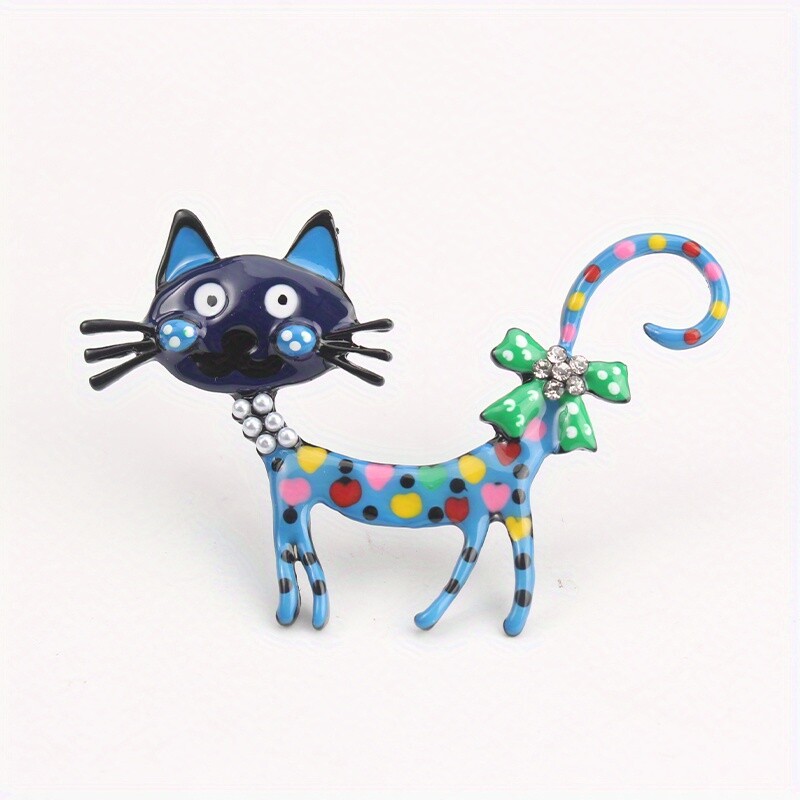 Fashion Dripping Niche Design Sense Cartoon Cat Brooch Women Men Jewelry Gift