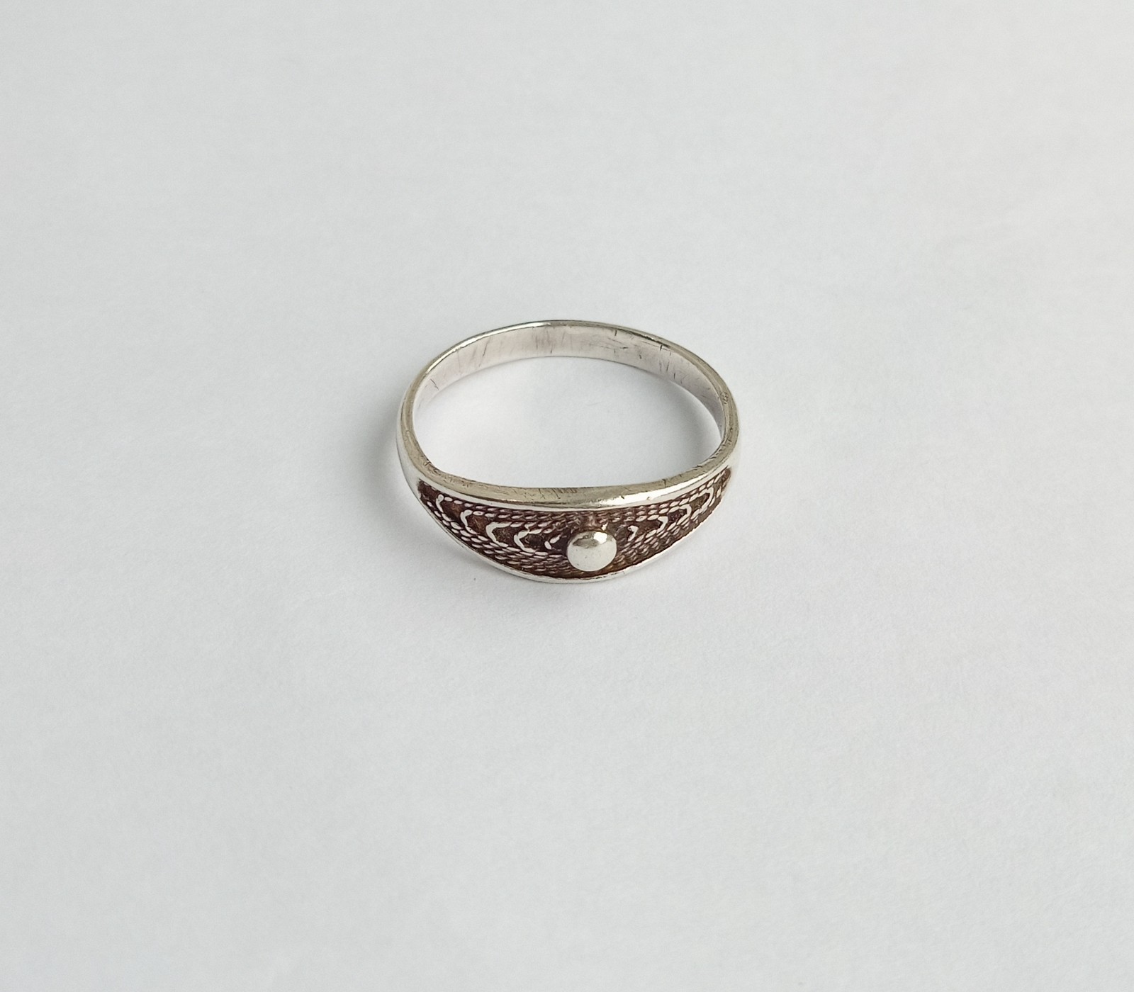 Vintage ring Sterling Silver 875 test star USSR times Women’s Jewelry size 6.75