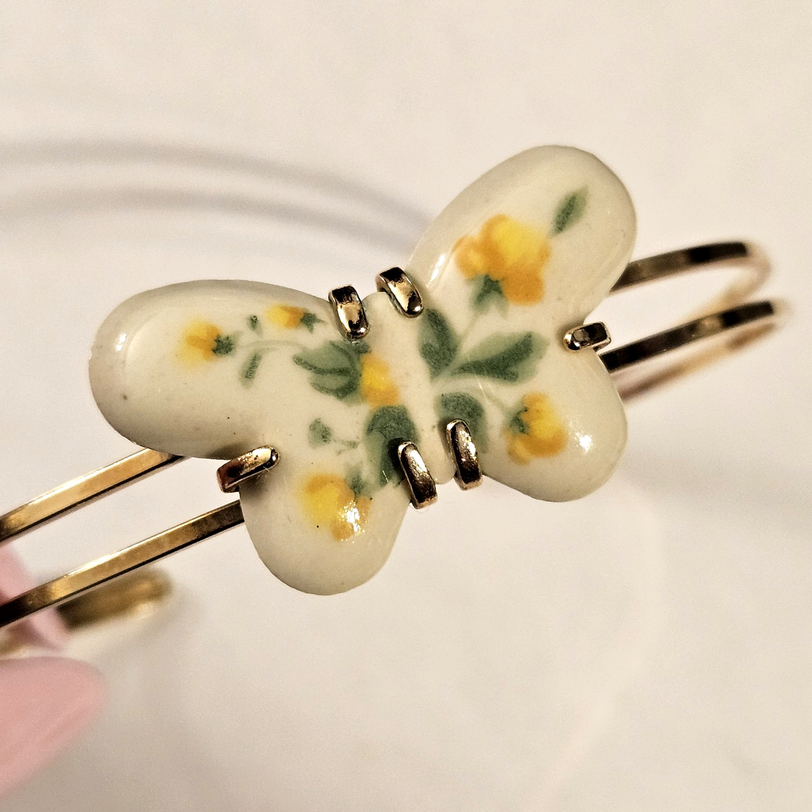 AVON Butterfly 1978 BURST OF SPRING Cuff Bracelet & 1981 GATSBY Post Earrings