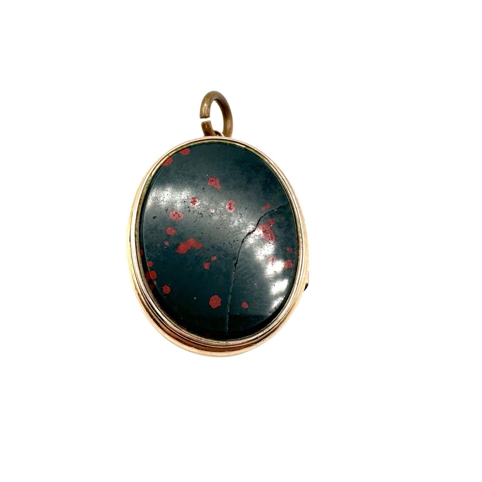 Victorian 13K Gold Double Sided Sardonyx Carnelian, Bloodstone Locket Pendant
