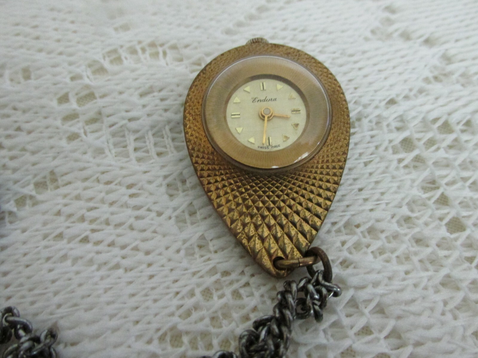 Vintage Endura Pendant Windup Necklace Watch – Swiss