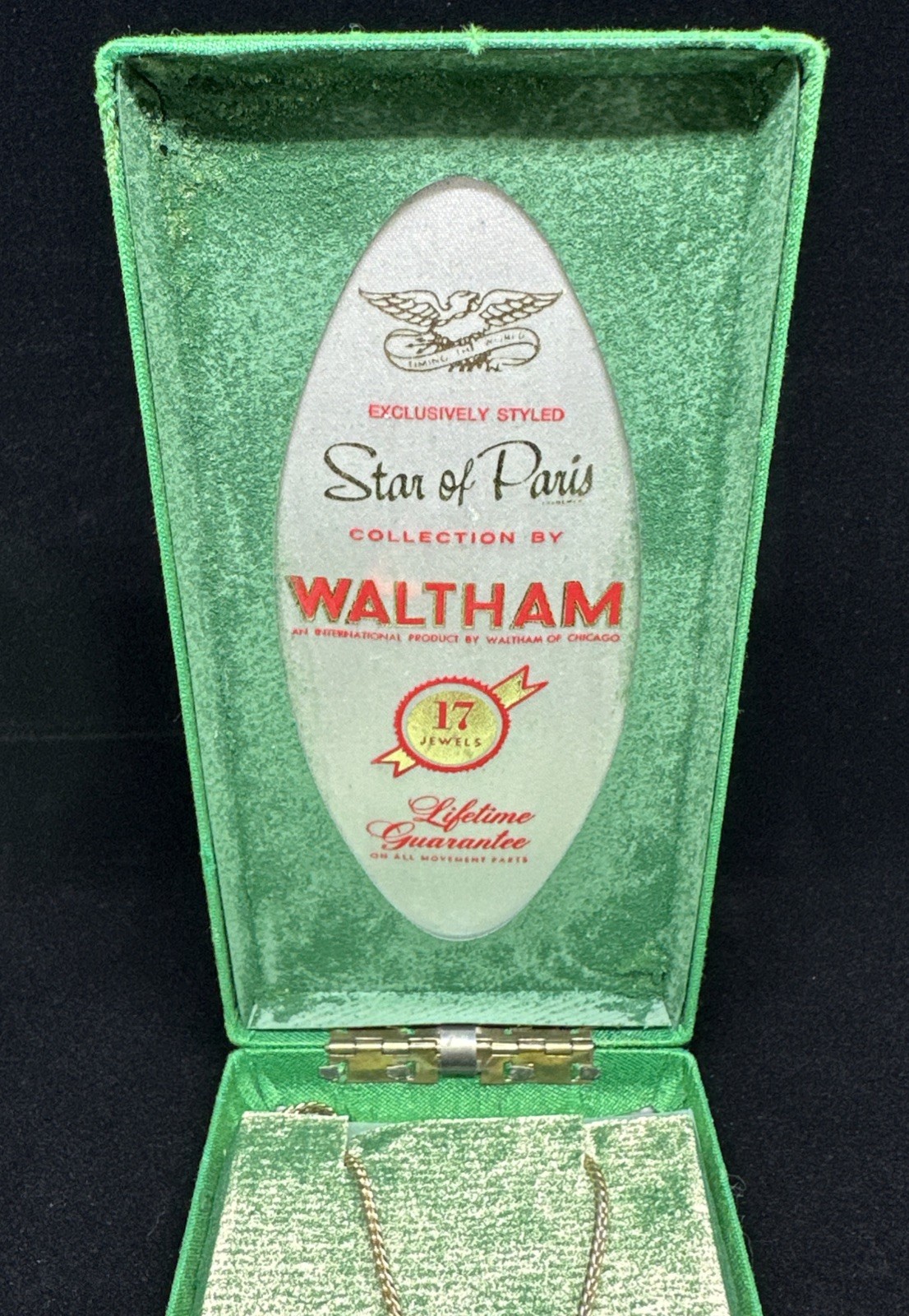 Vintage Waltham 17 Jewel manual wind Brooch necklace Watch original box working